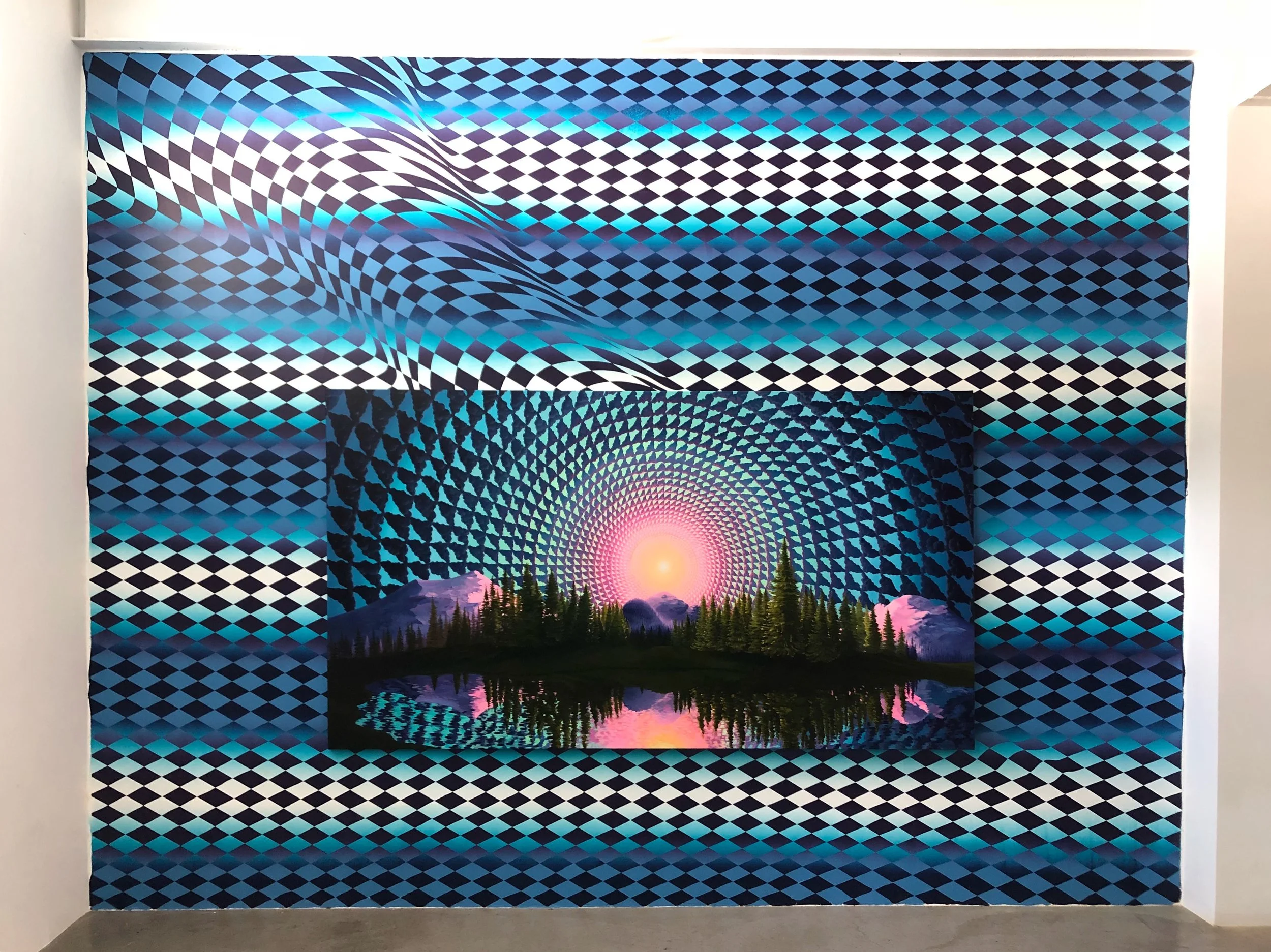 Mural instal with 'Mirror Lake'.jpg