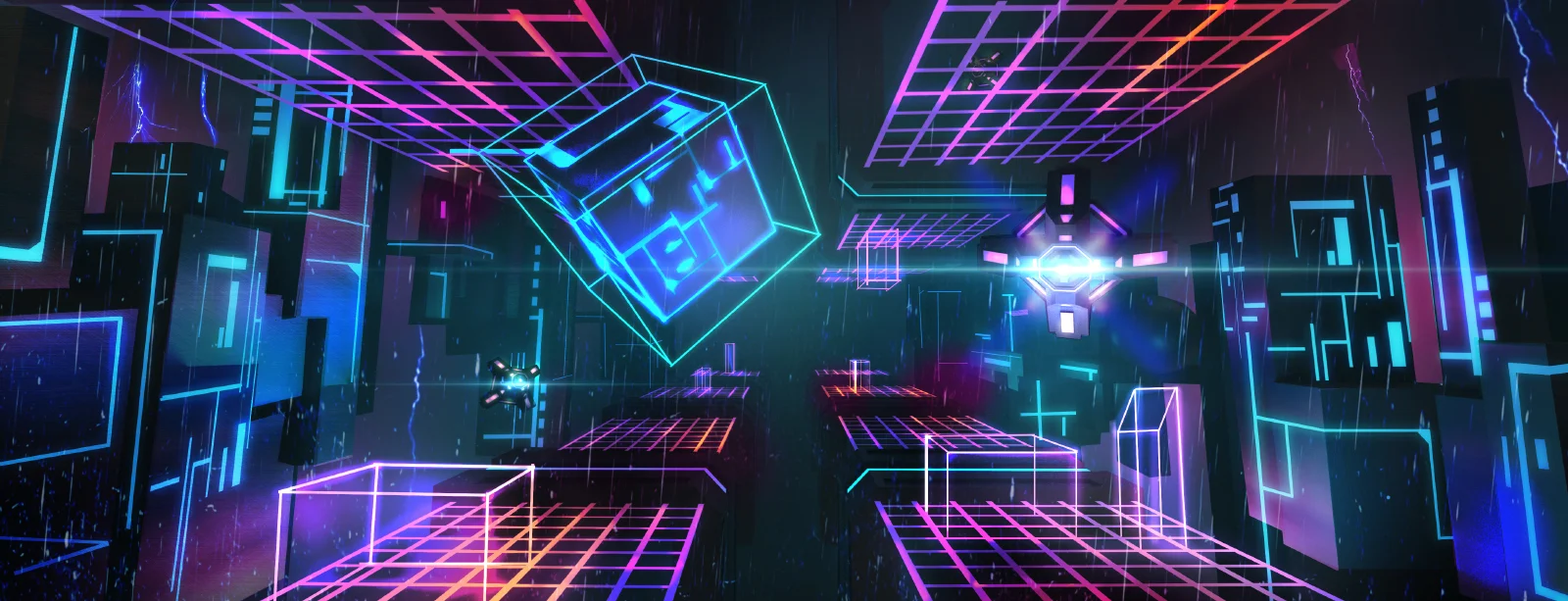 Concept artwork I produced for one of the many VR tracks that would appear in the game.