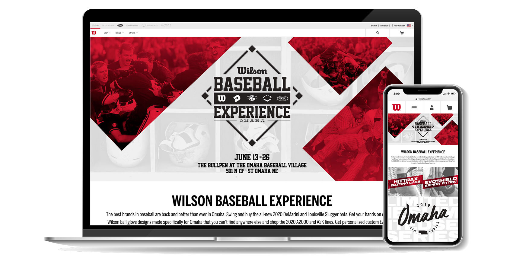 Wilson Baseball Experience Microsite