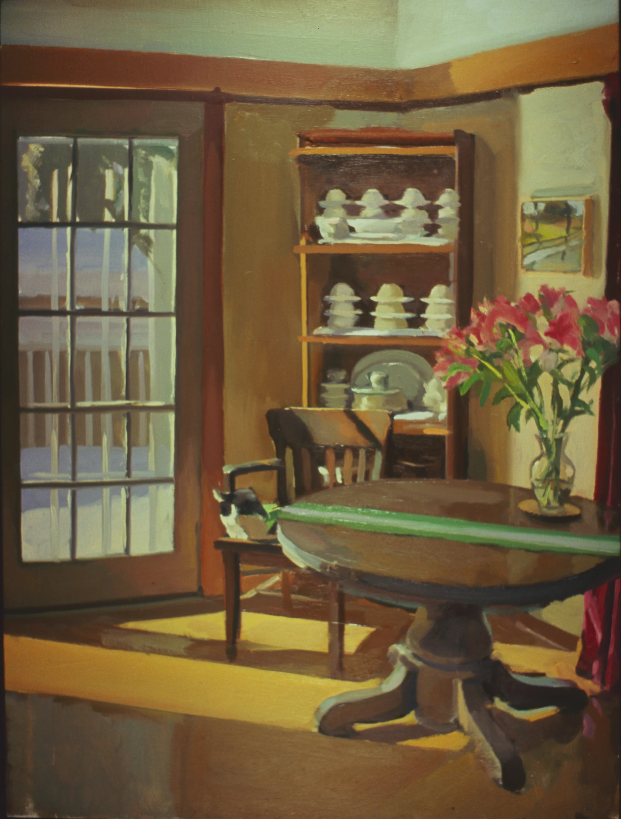 Interior with Cat, oil on canvas, 32x24