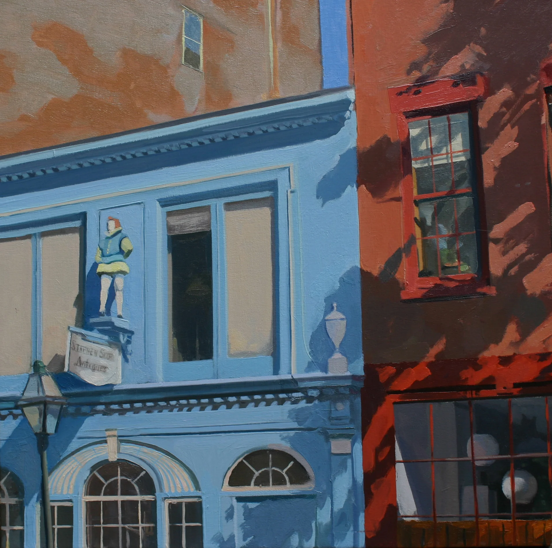 The Mystery of Upstairs, oil on canvas, 27 x 27