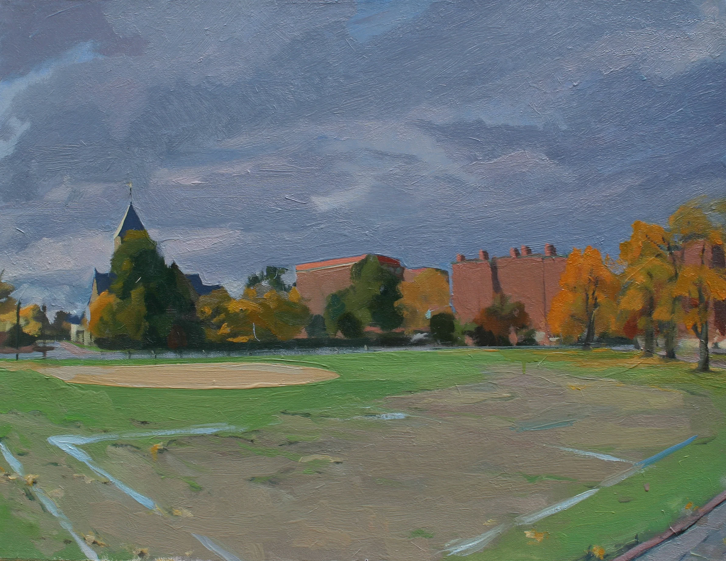 Cambridge Commons in the Fall, oil on canvas, 20 x 26 