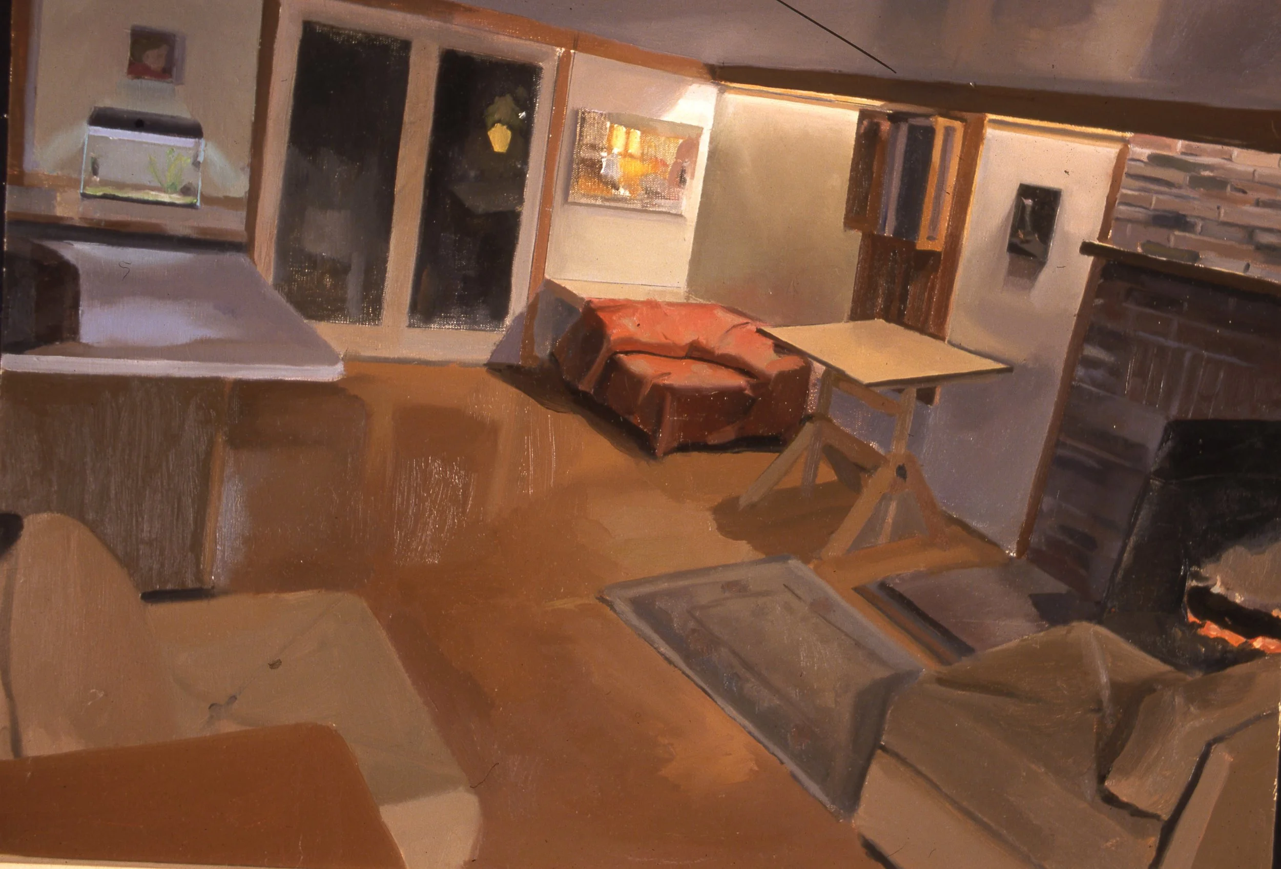 Interior, Our Home, Night, 21x31, 1997, oil on canvas.jpg