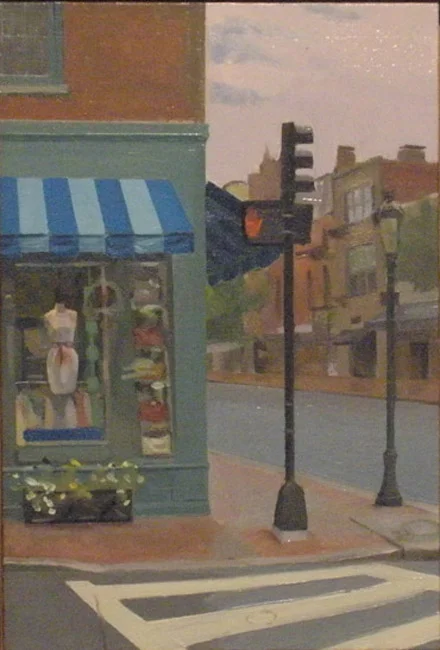 Special Spring Sale, Charles St. oil on linen, 21 x 14