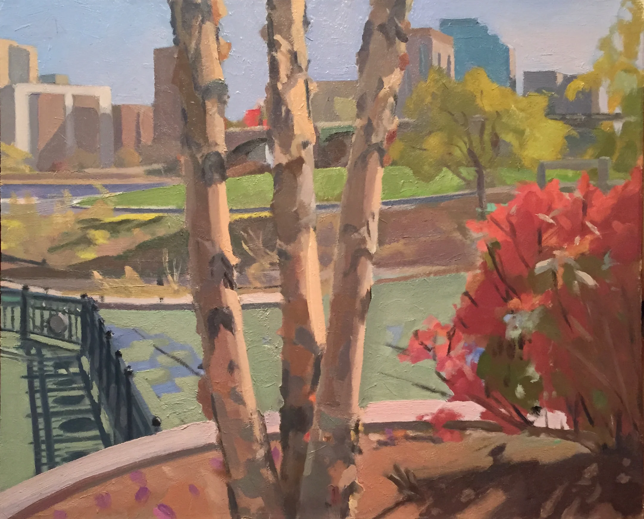 Boston from North Point Park, oil on linen, 22 x 27
