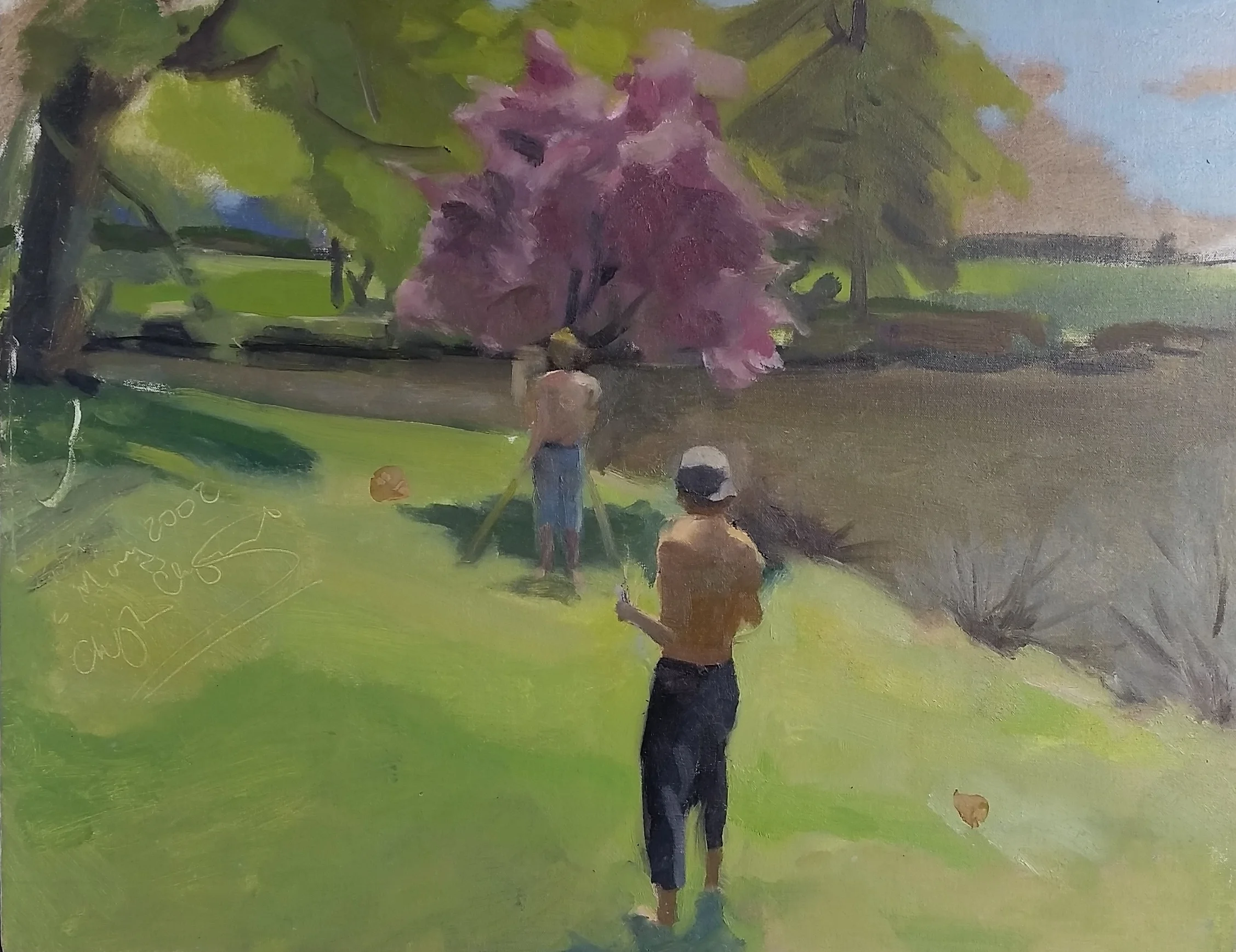 At the Fens, 6 May 2002, 17 x 22 oil on canvas.jpg