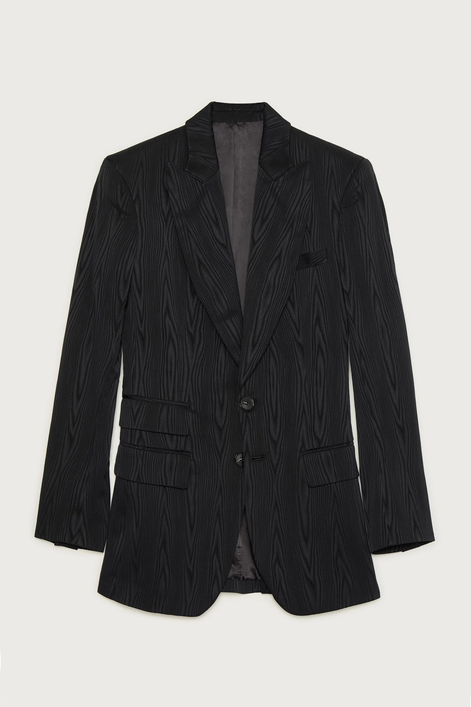 SINGLE BREASTED MOIRE JACKET