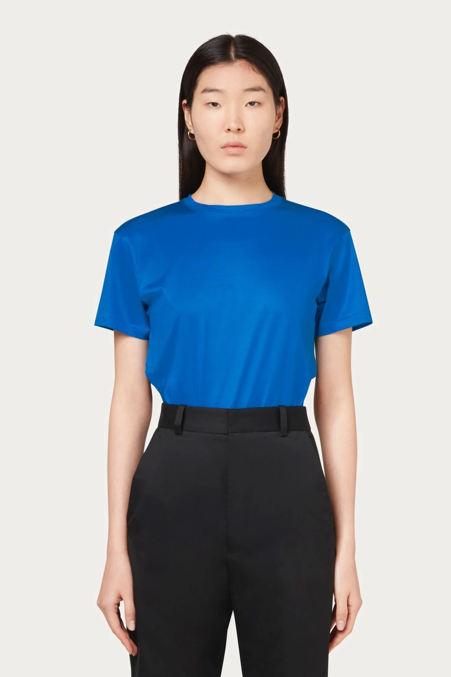 T-Shirt with Cut Outs In Blue