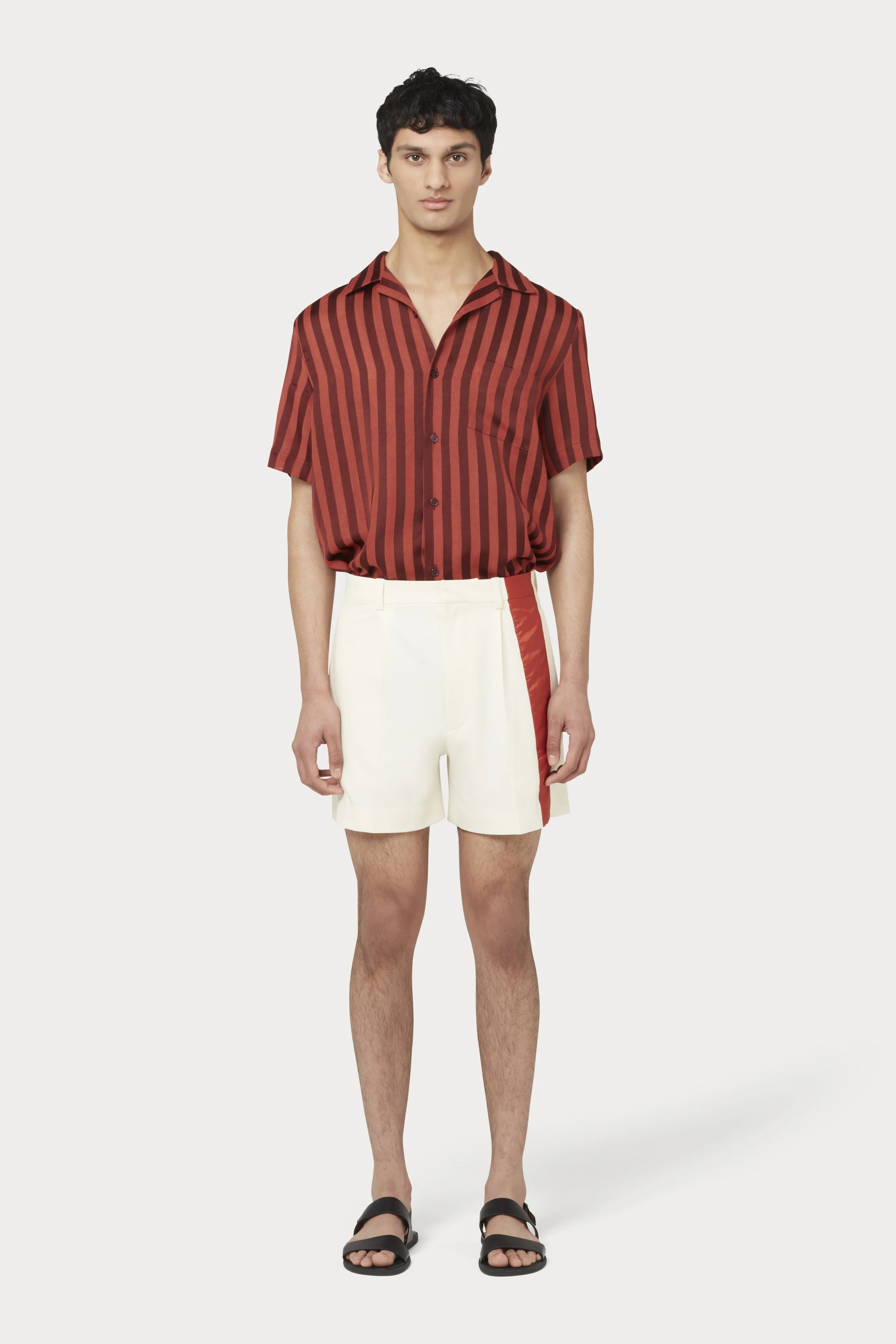 Tailored shorts red stripe front.jpg