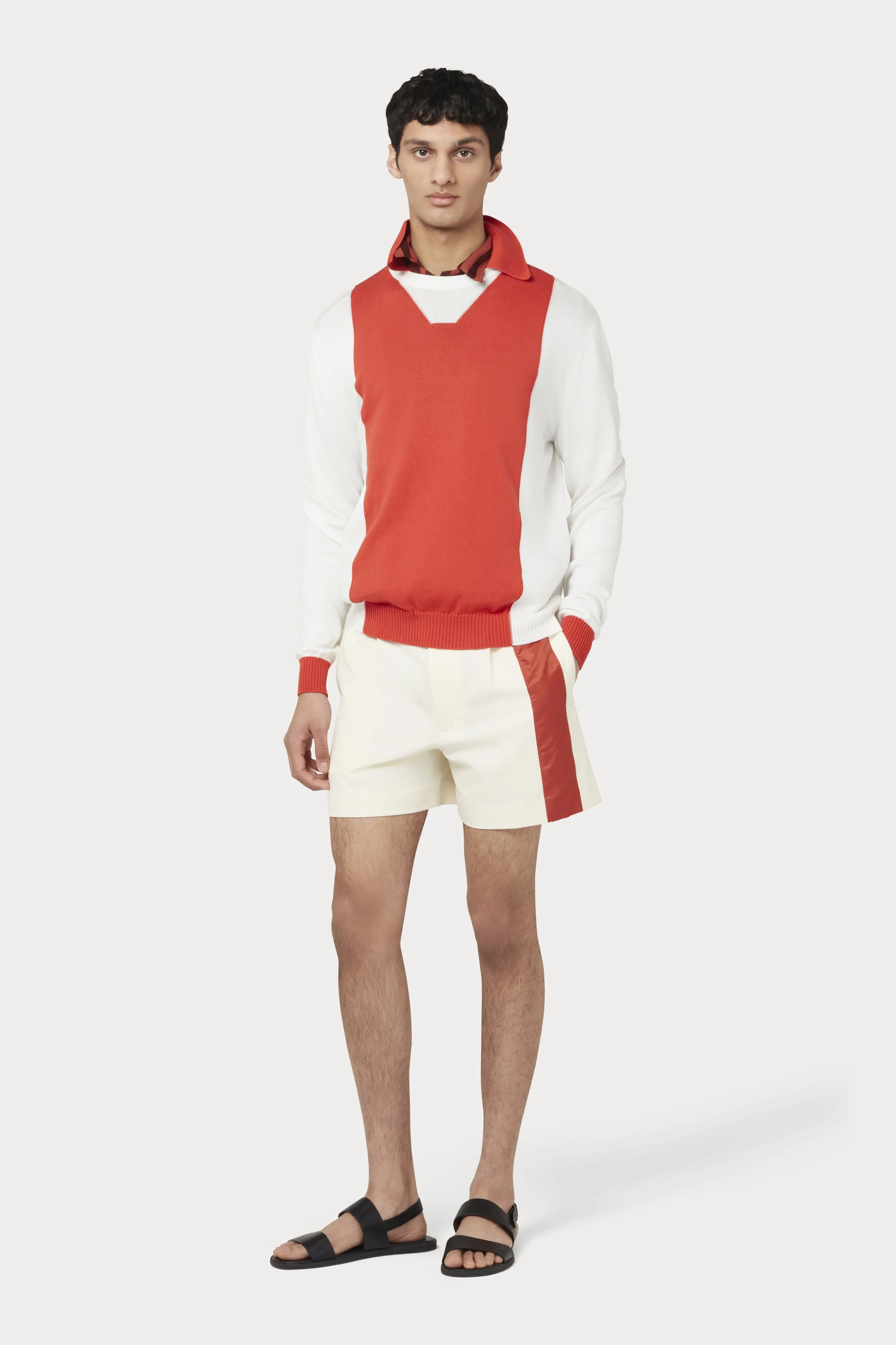 Tailored shorts red stripe styling.jpg