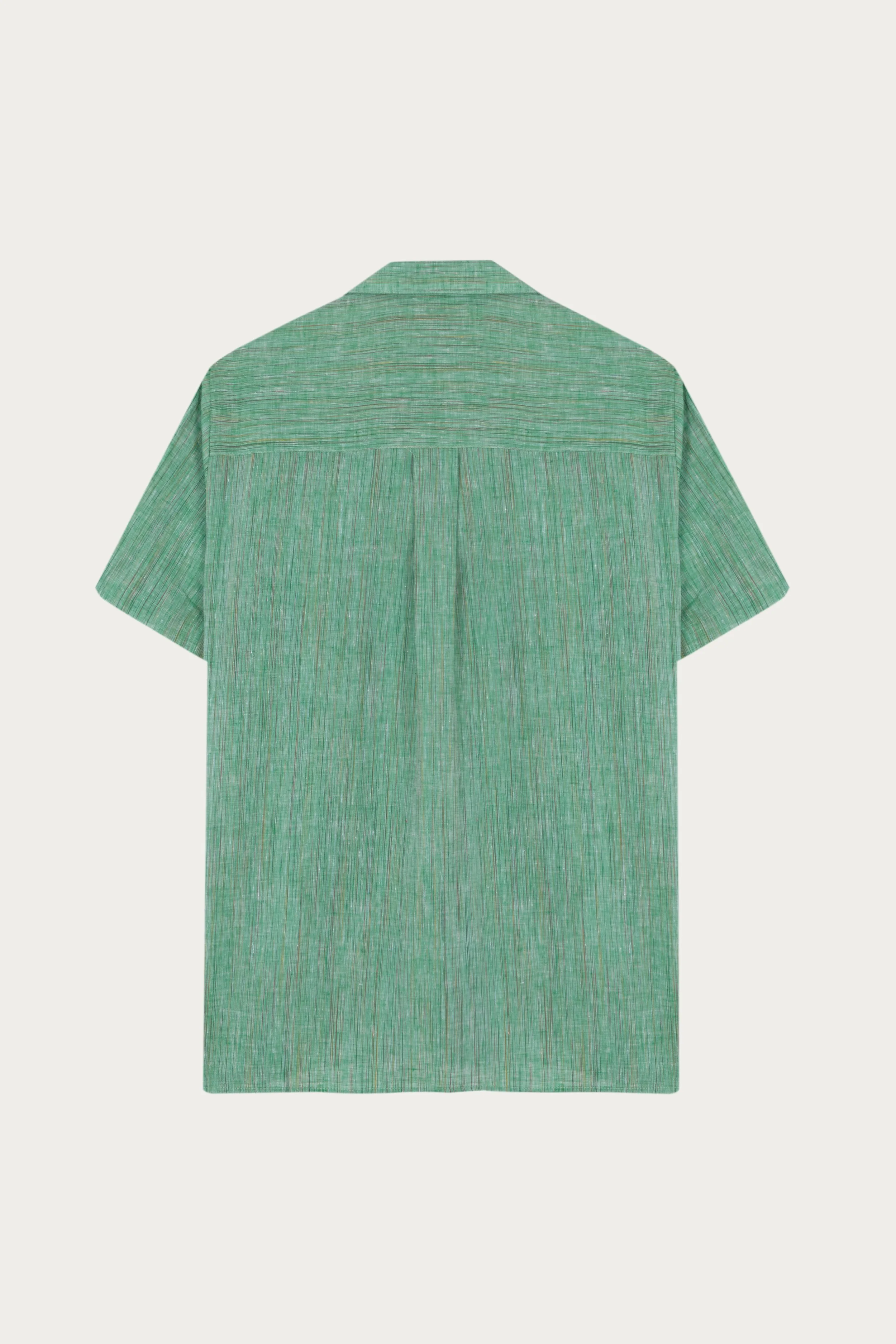 CB - Linen shirt short sleeve green back.jpg