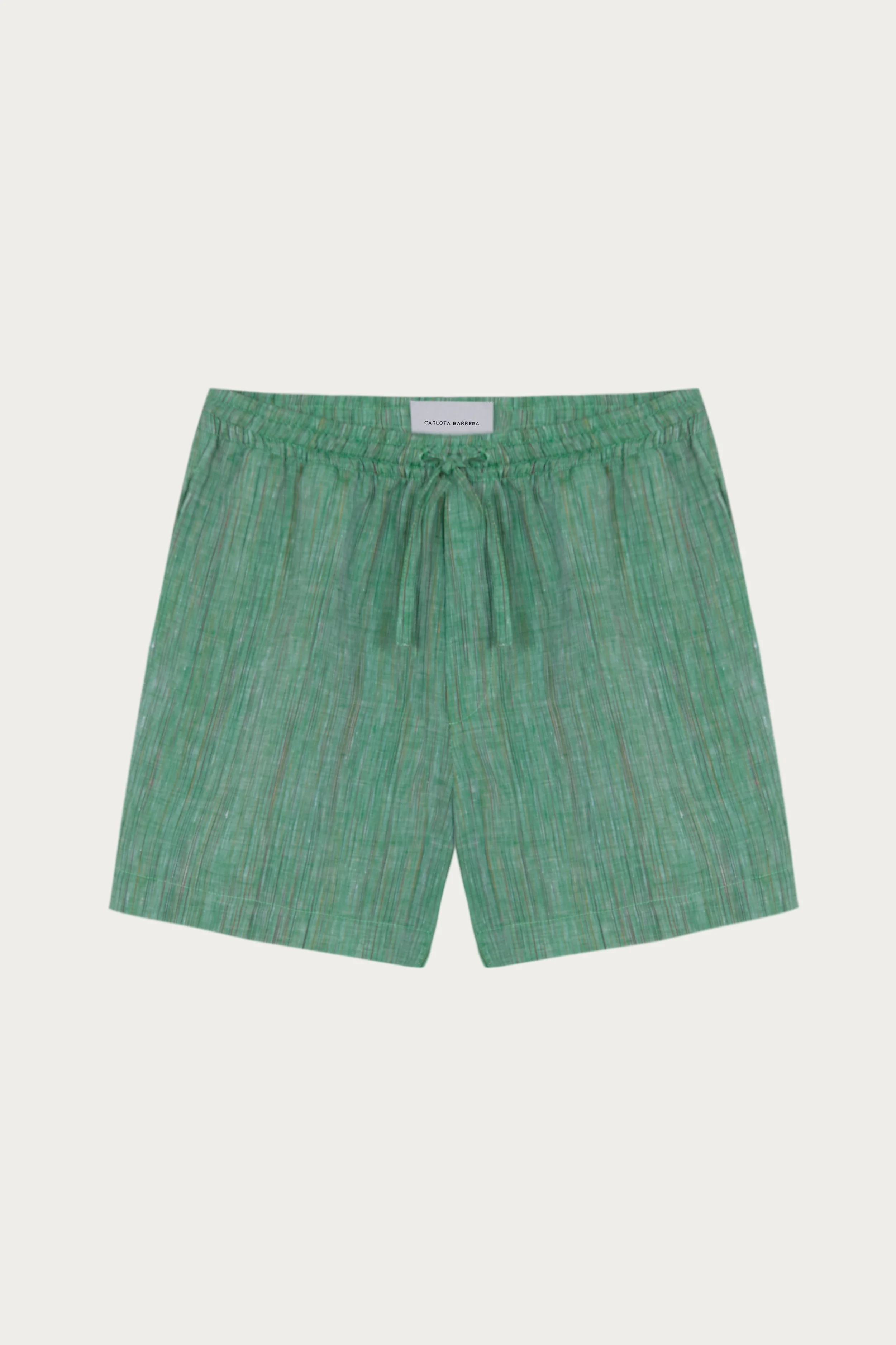 Green beach shorts