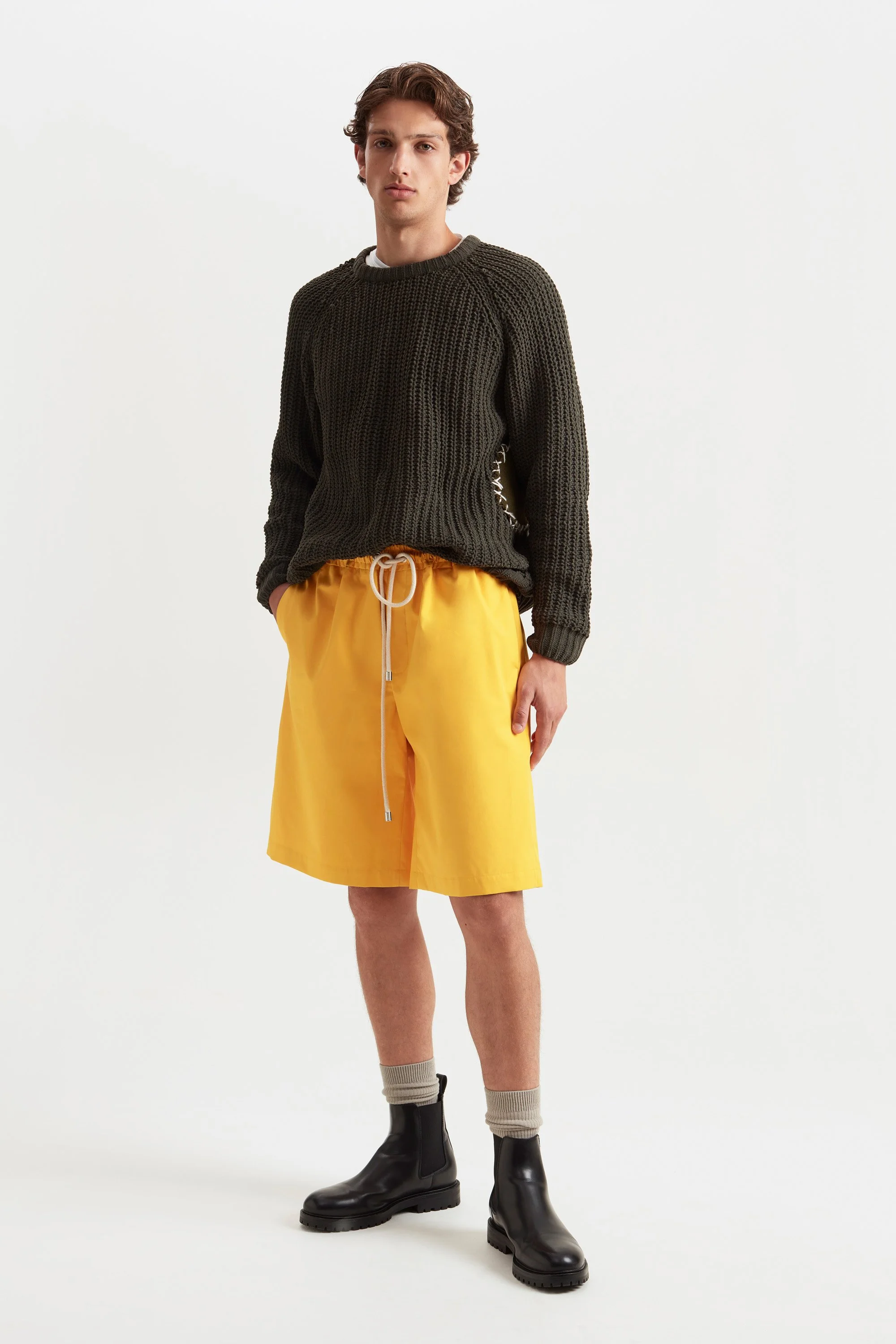 CARLOTA_BARRERA_FW23_Yellow Drawstring_Shorts_1.jpg