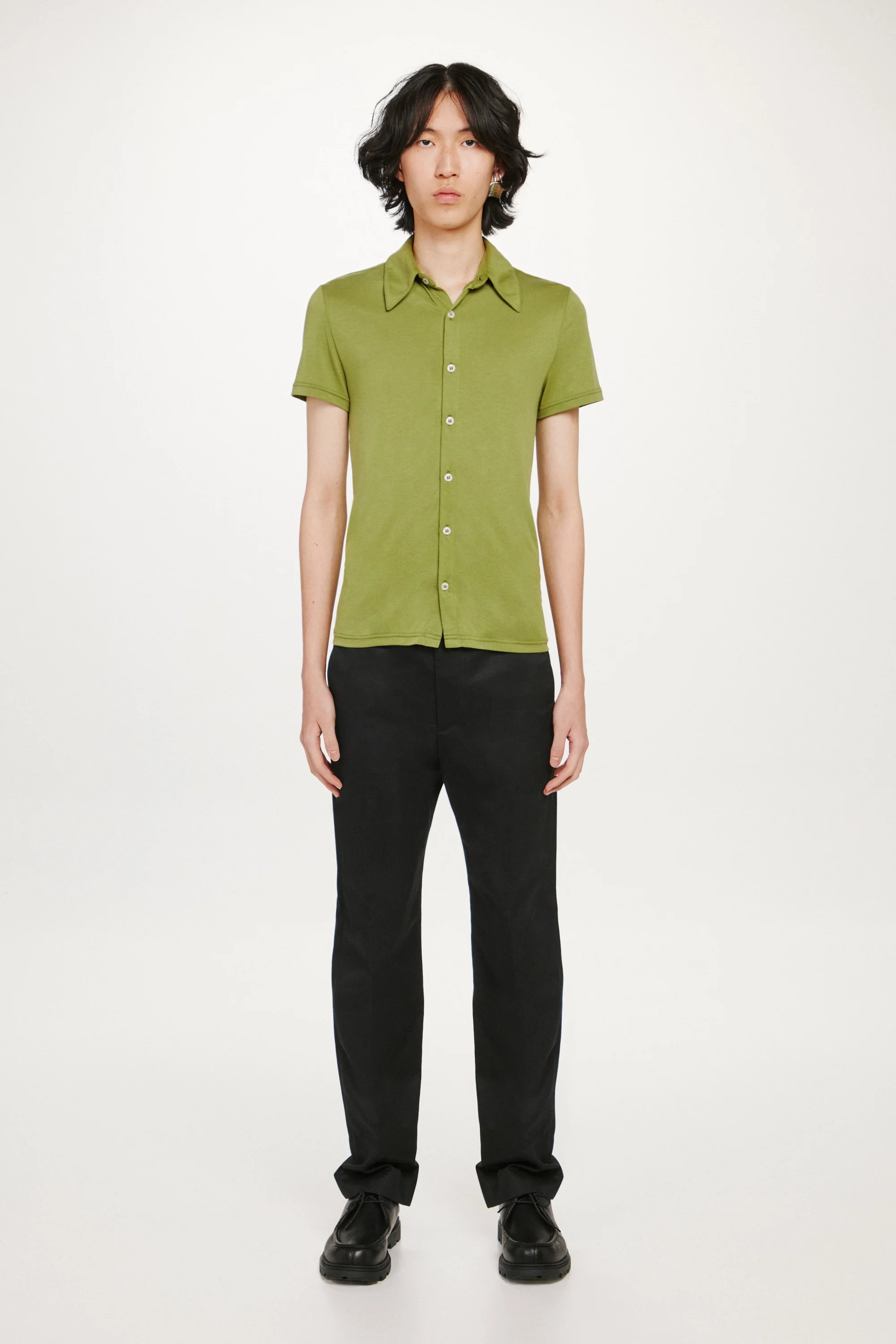 JERSEY SHIRT SHORT SLEEVE IN GREEN