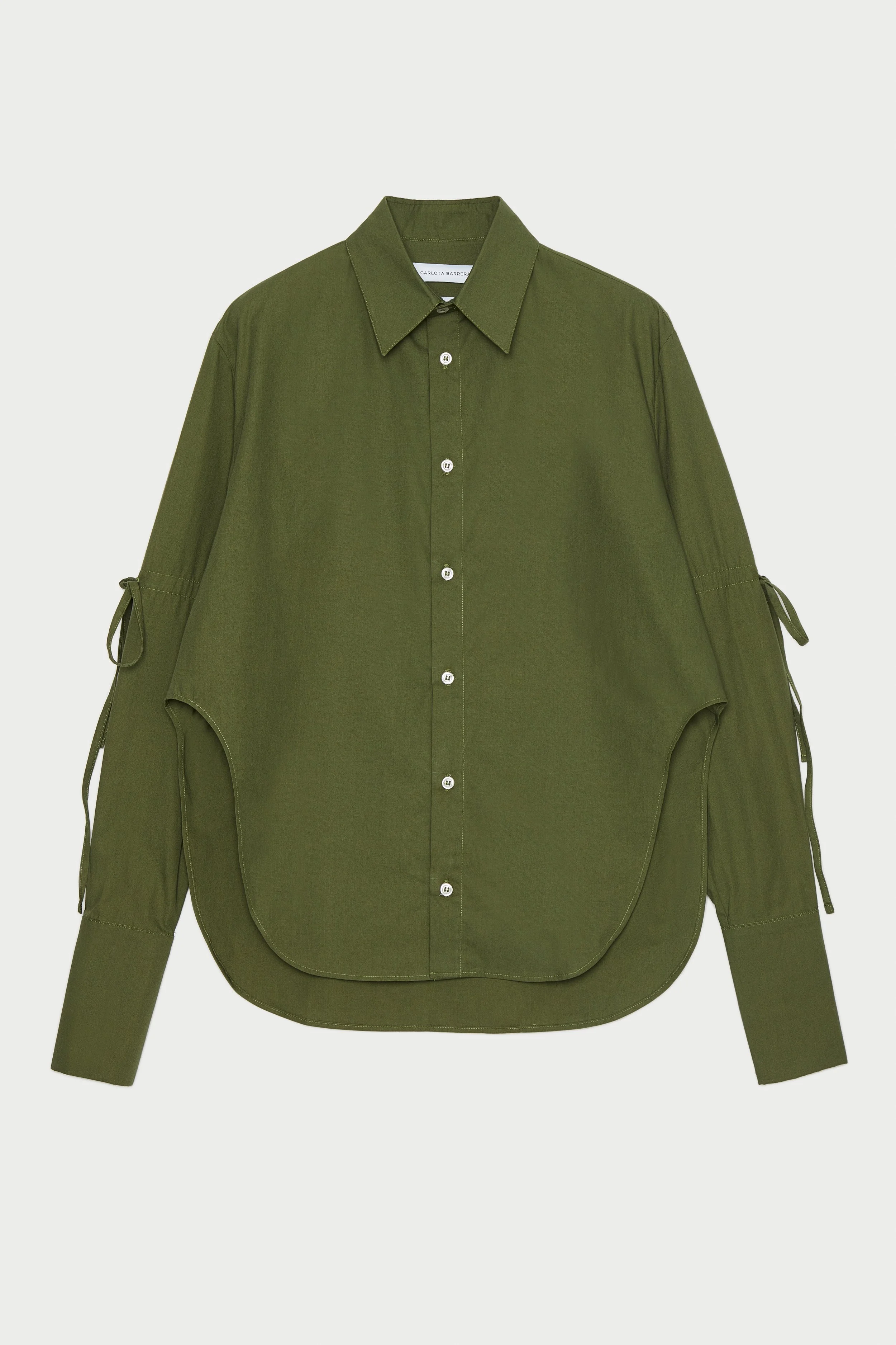 DRAWSTRING SHIRT IN GREEN