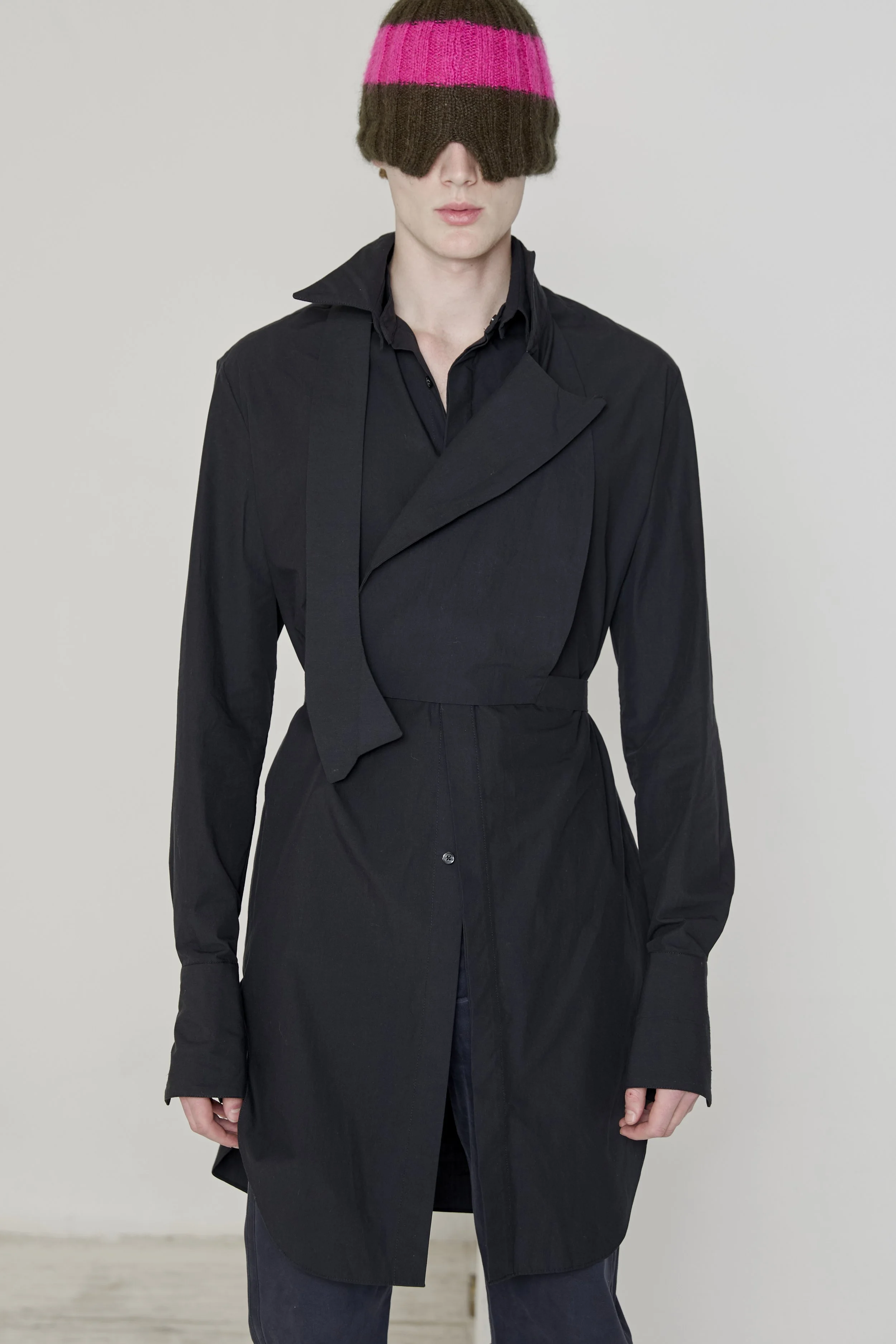 DECONSTRUCTED BLACK TUXEDO SHIRT