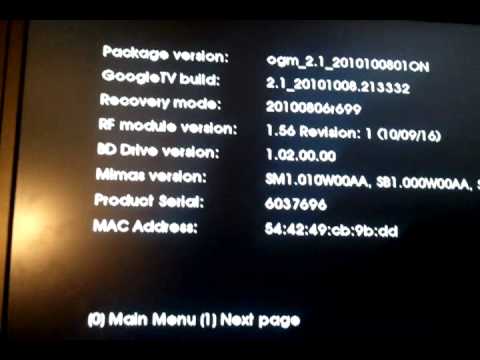 Sony Google TV Recovery Menu Hack
