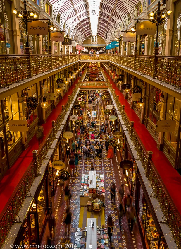 Photo Taken: The Strand Arcade level 3. 1/3 sec, 12mm, f/8.0, ISO100.