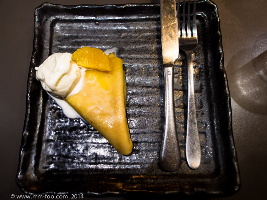 1/25, 12mm, f/2.0, ISO800. Crepe Suzette served with Vanilla Ice Cream