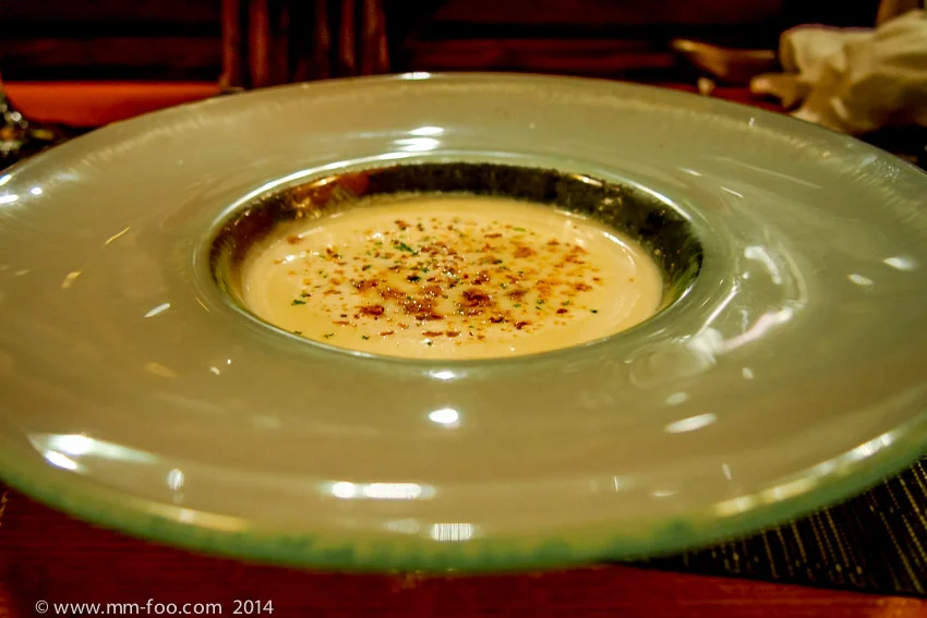 The soup of the day: potato potage.