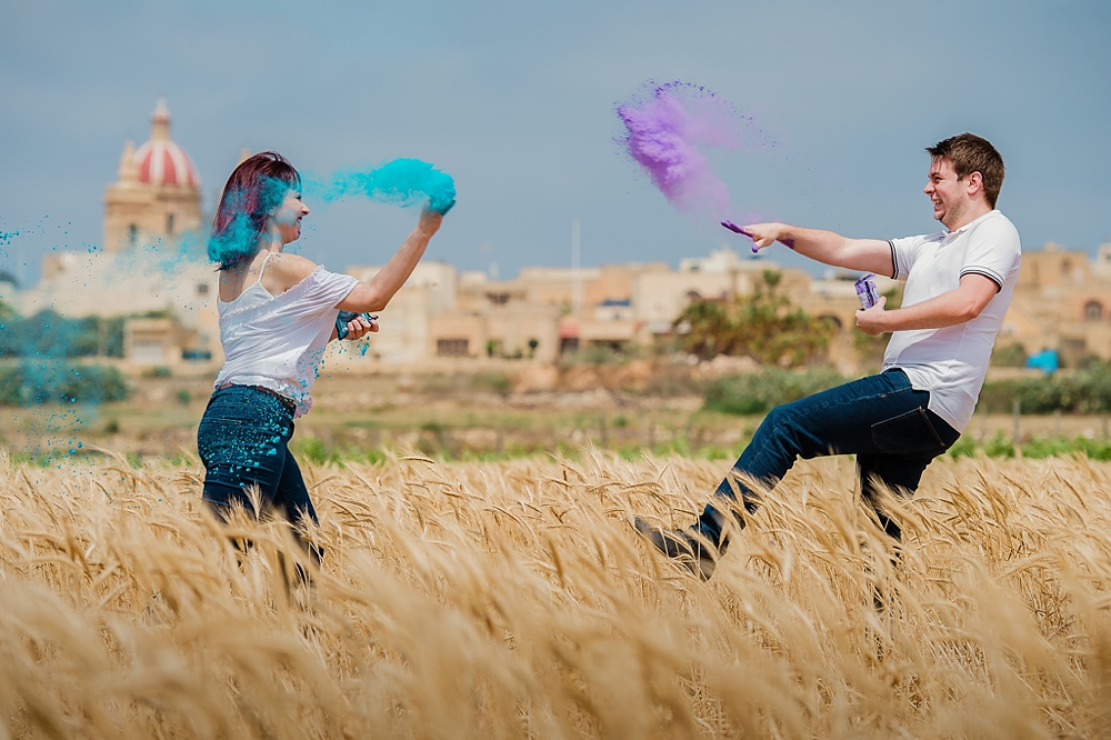 Engagement Session - Gozo - Holi Colours - Shane P. Watts Photography