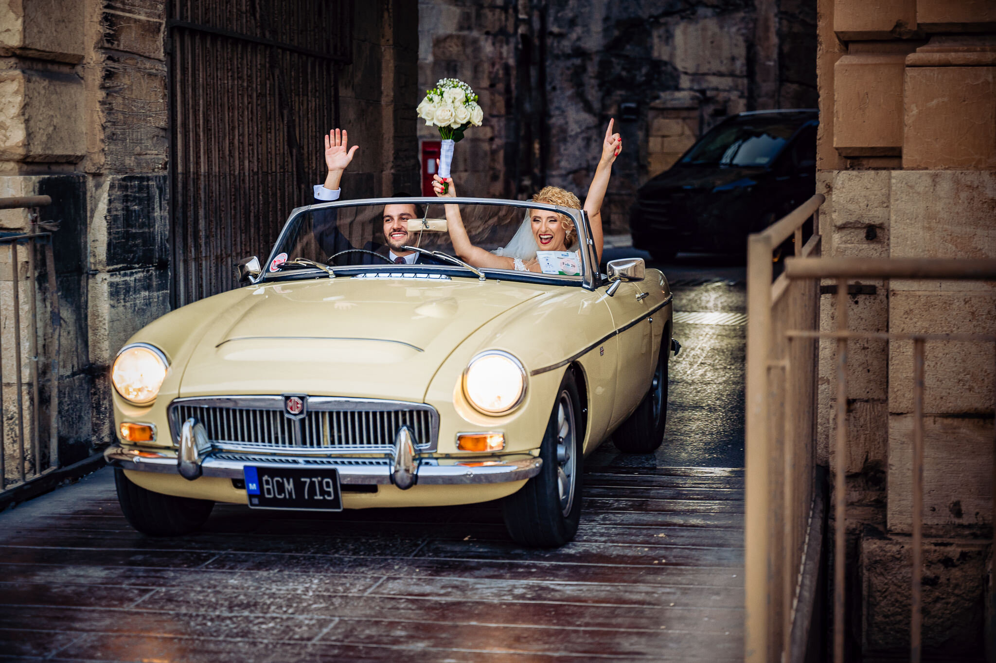 Wedding Photographer Malta - Valletta Photos with the Bride &amp; Groom