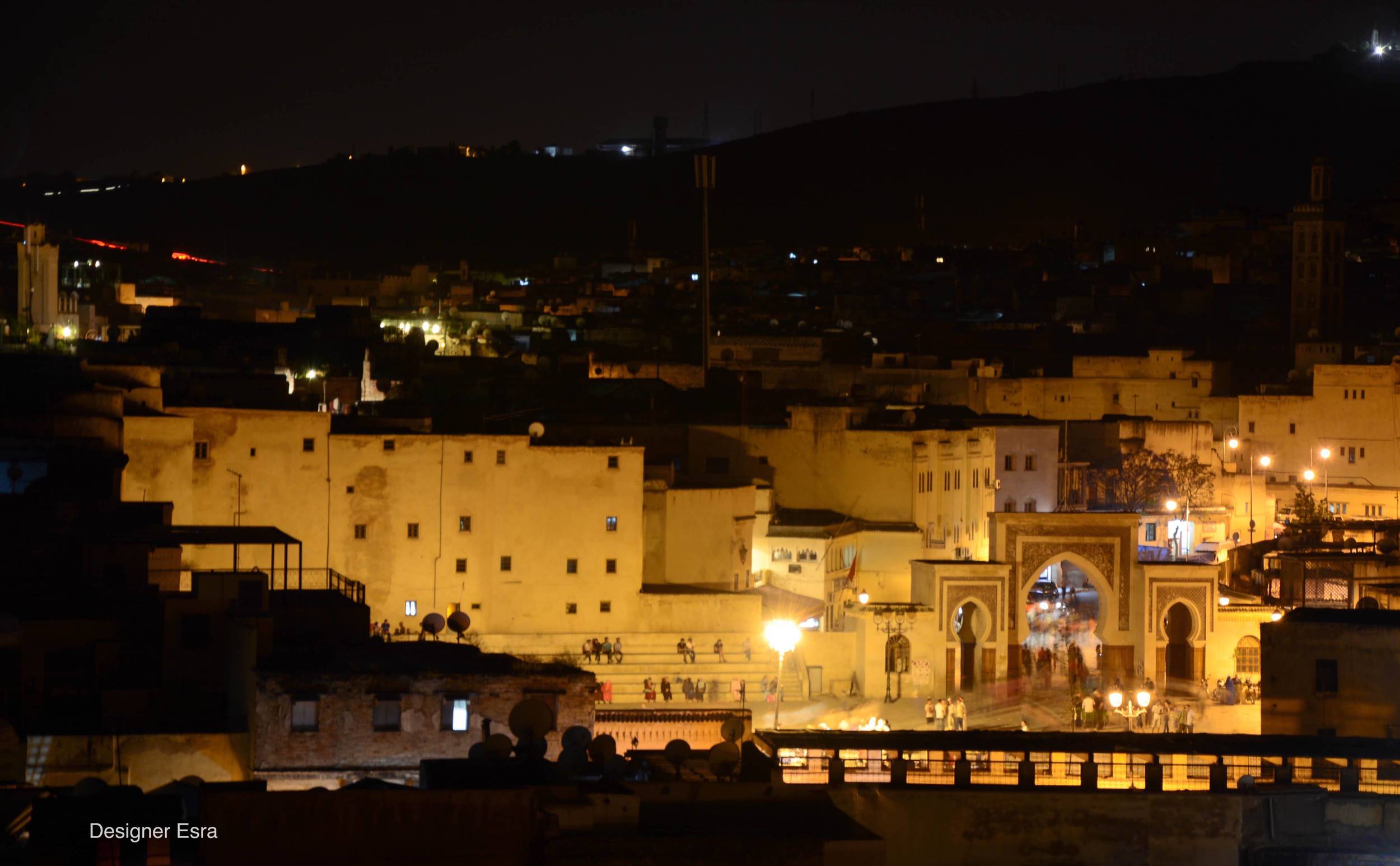 Terrace View of Fes at night