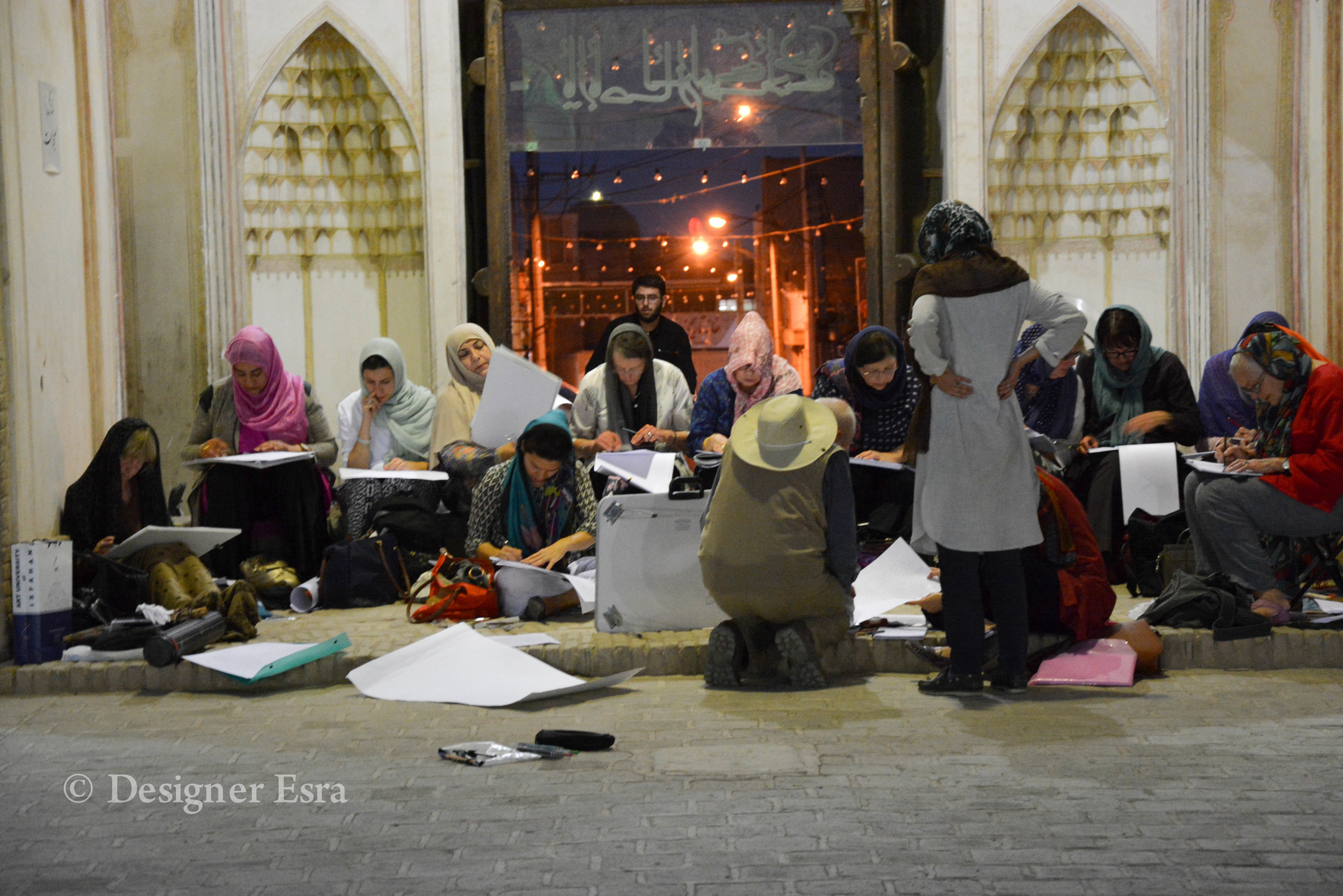 Geometry Session with Paul Marchant in Kashan 