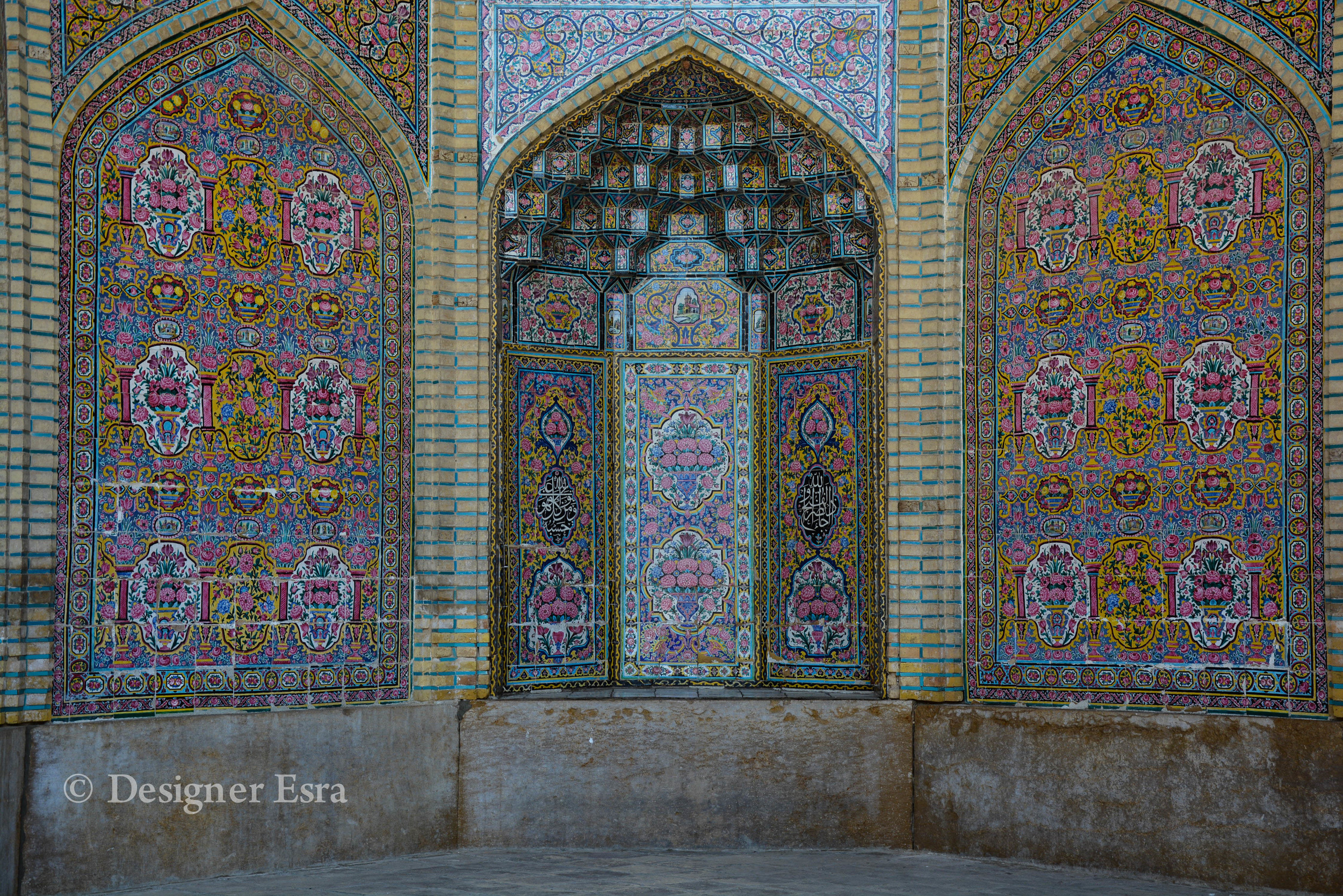 Intricate patterns in Nasir Almulk Mosque ( Pink Mosque)