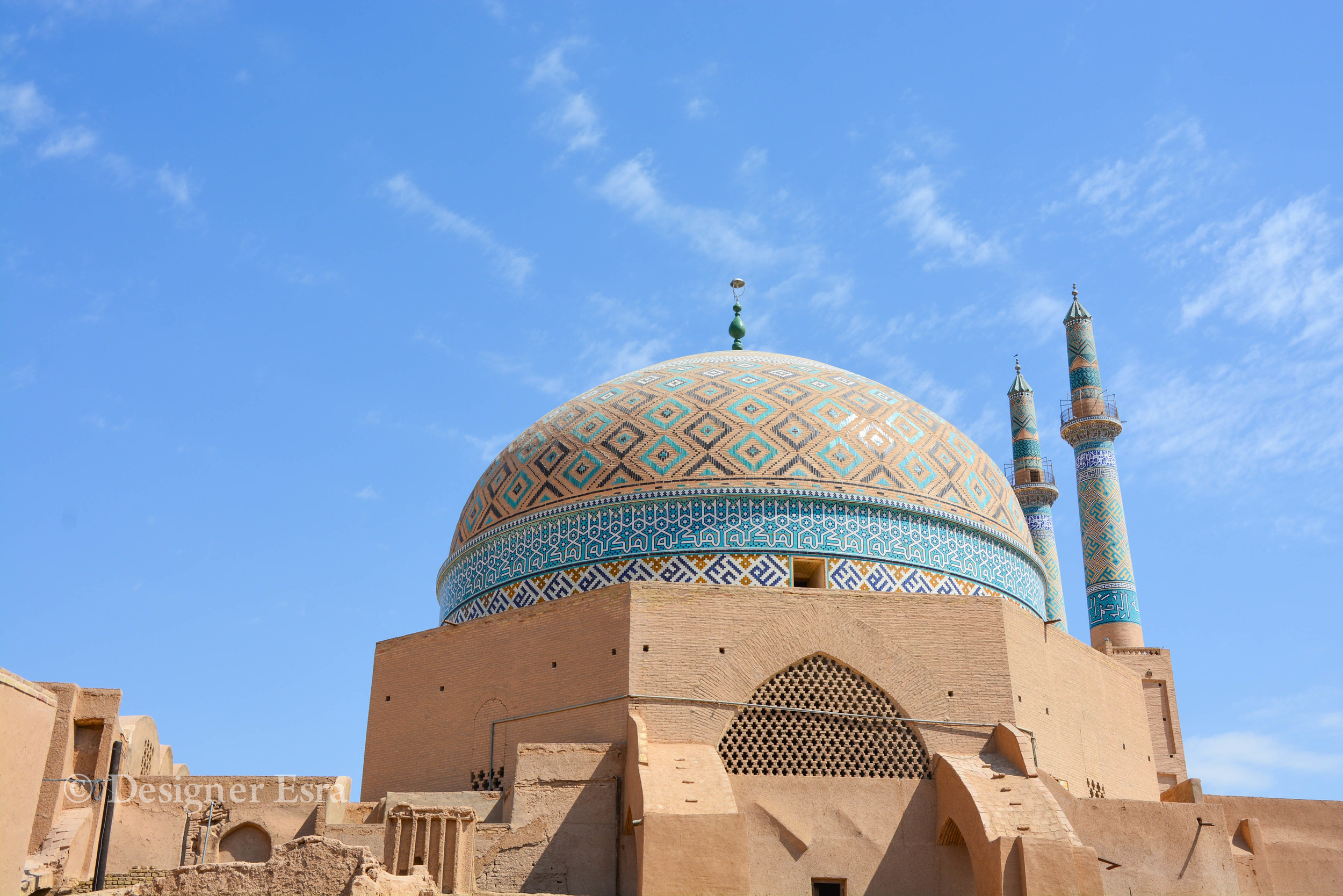 The dome of Jame'a / Friday Mosque in Yazd, Iran