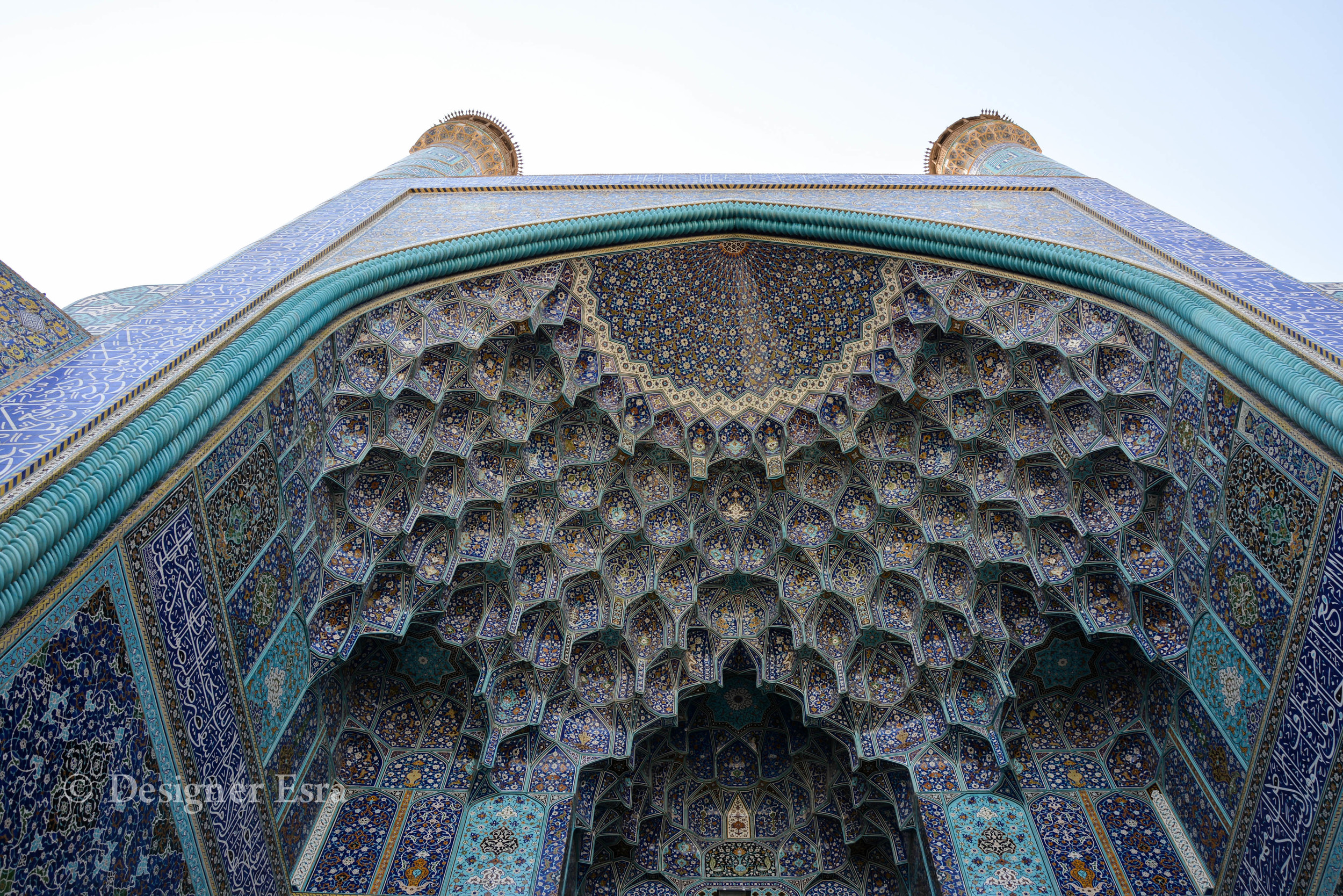 The beautiful Muqarnas in Shah (Imam-i) Mosque in Esfahan