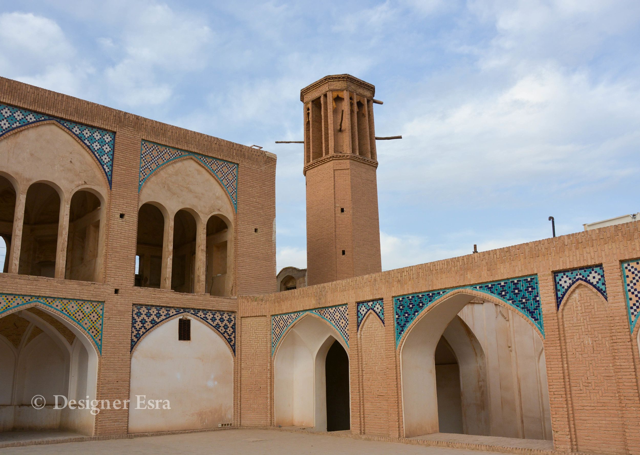 Windcatcher in Agha Bozorg Mosque in Kashan, Iran