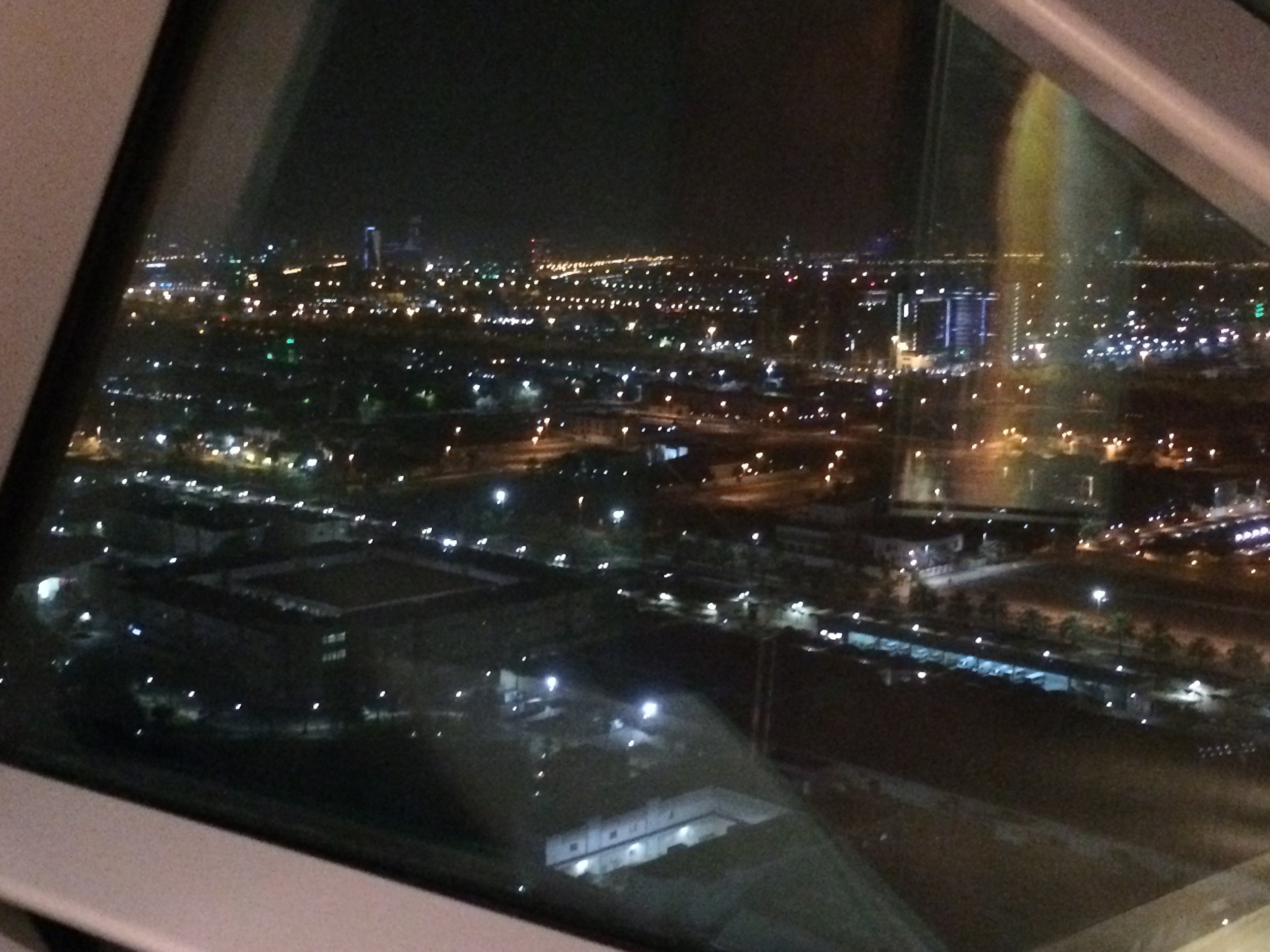 View of Abu Dhabi from the 18 Degrees restaurant