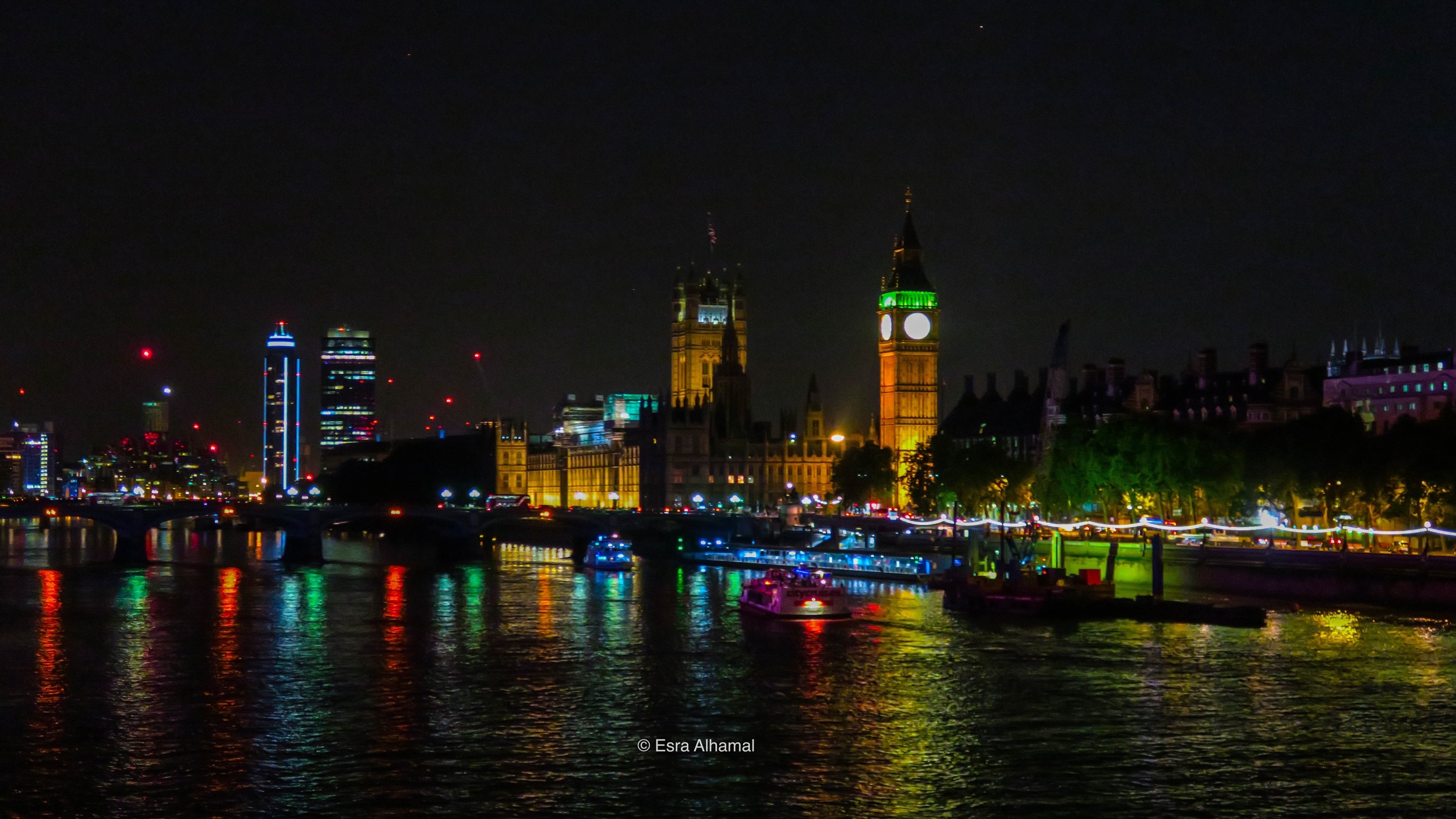 Westminster at night, London