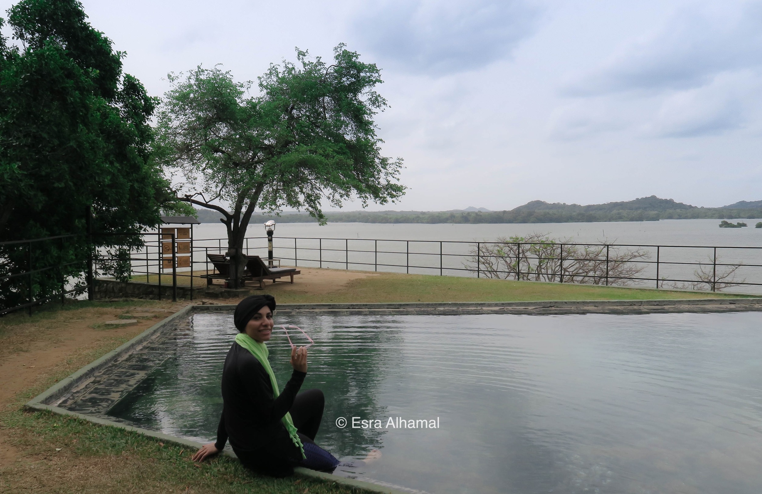 Enjoying the natural pool at Heritance Kandalama 