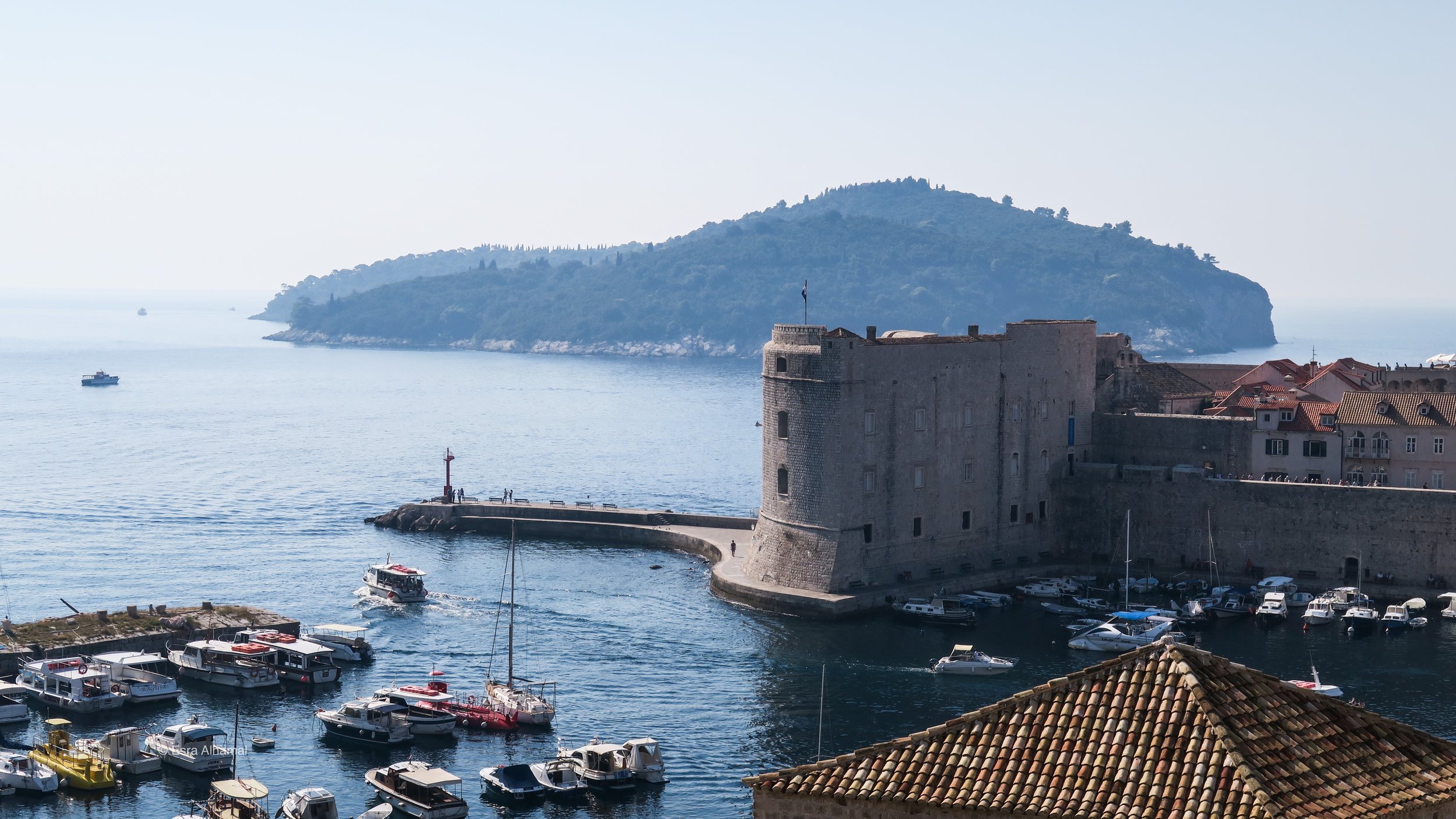 View from the city wall walk in Dubrovnik