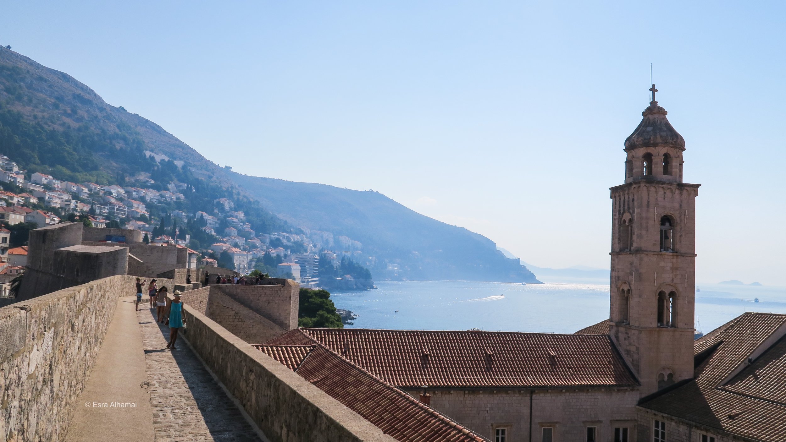 View from the city wall walk in Dubrovnik