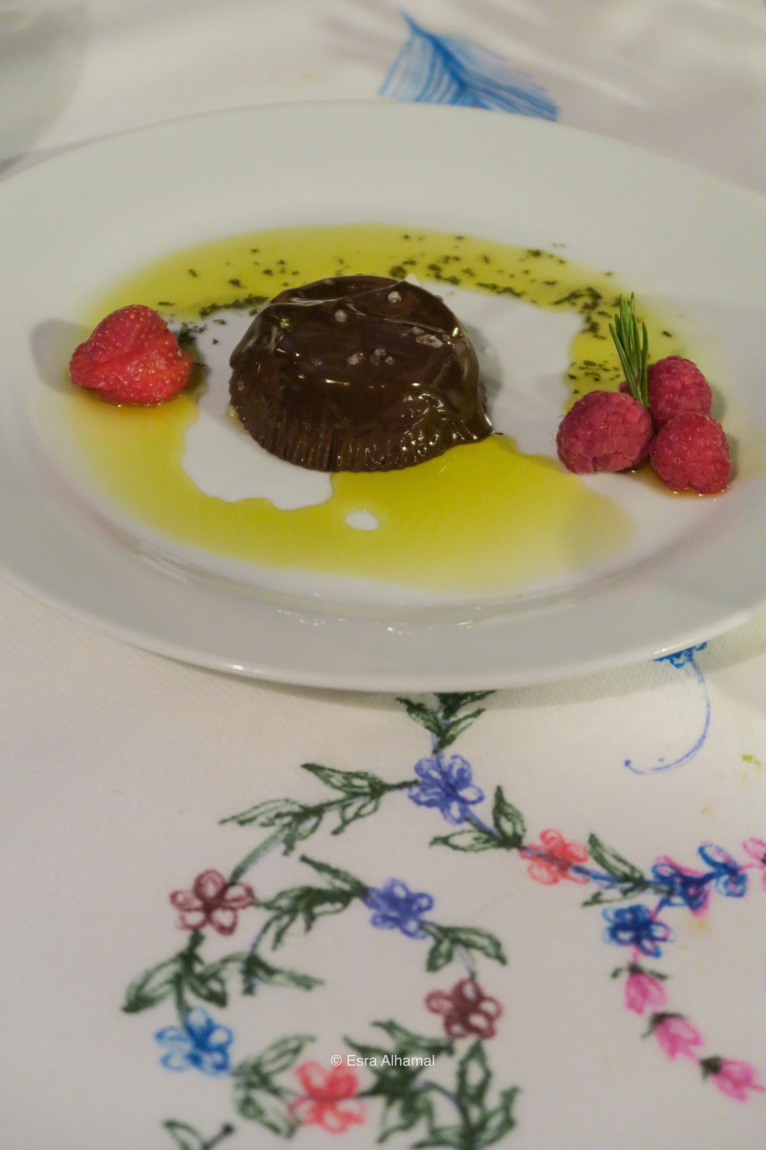 chocolate mousse with olive oil!