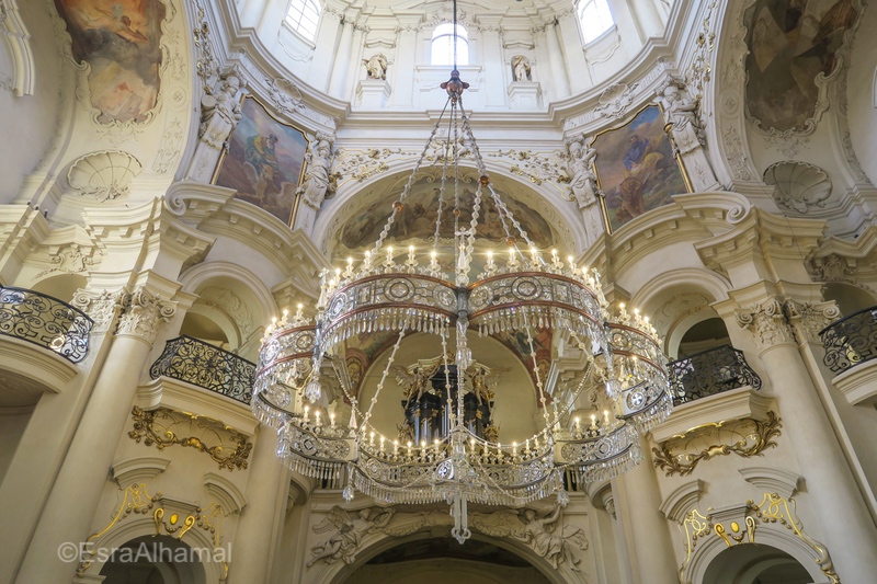 Inside St Nicholas Church in Prague 