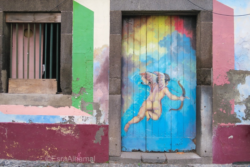 Street art in old town Funchal, Madeira