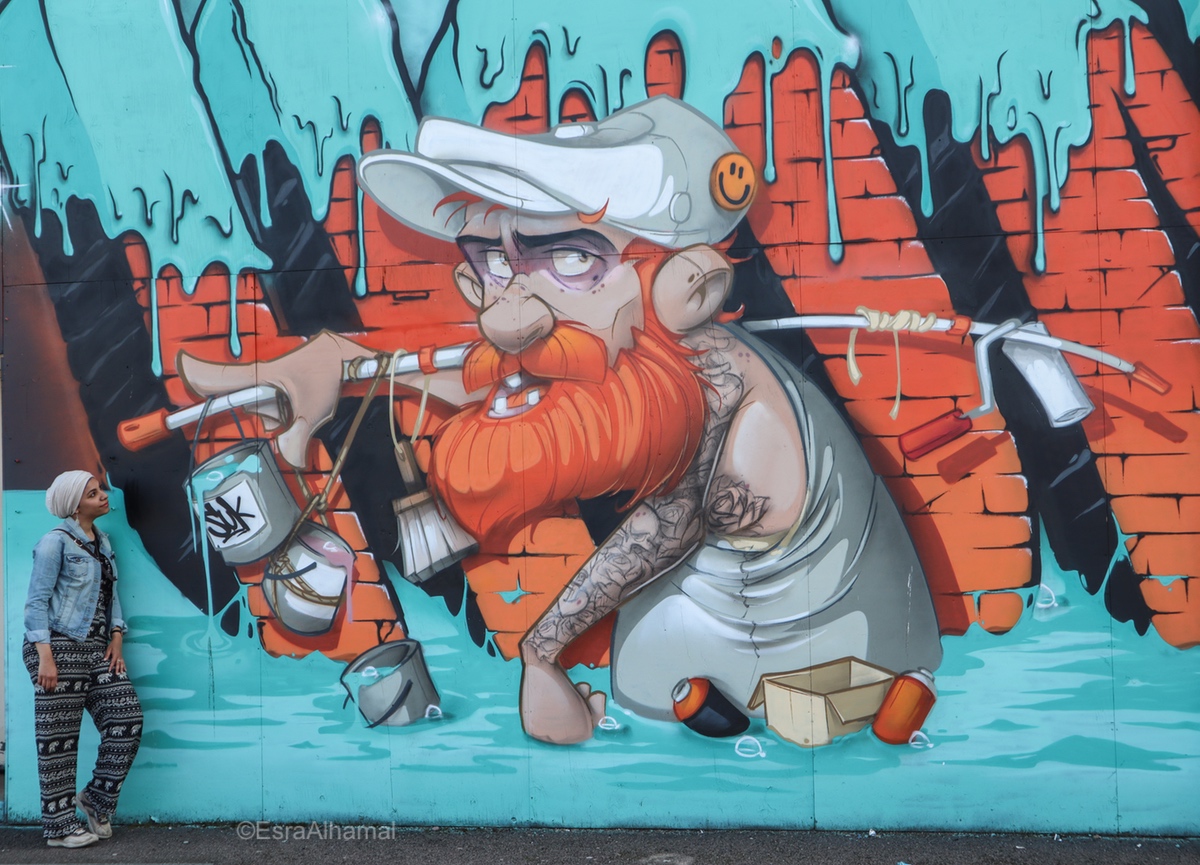 Piece by hombre and boogie #homboog | Graffiti street art in Leicester 