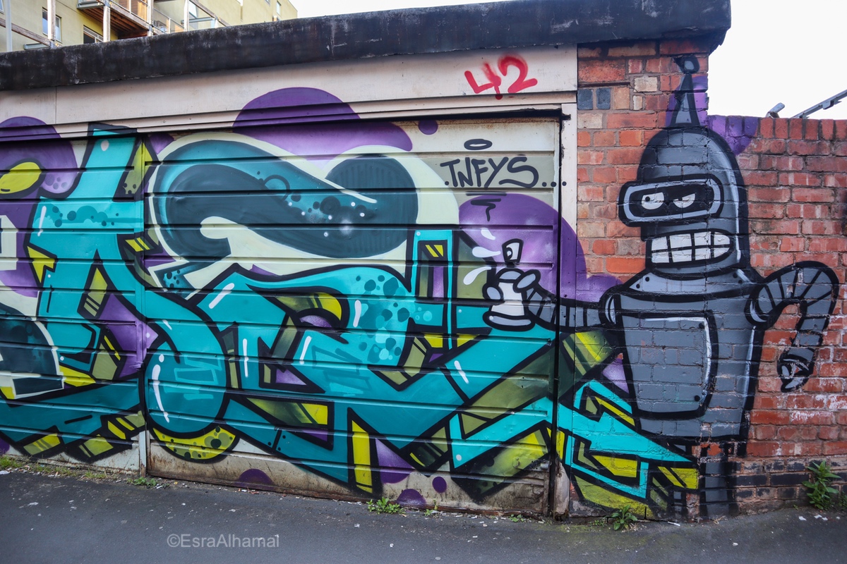Graffiti street art in Leicester