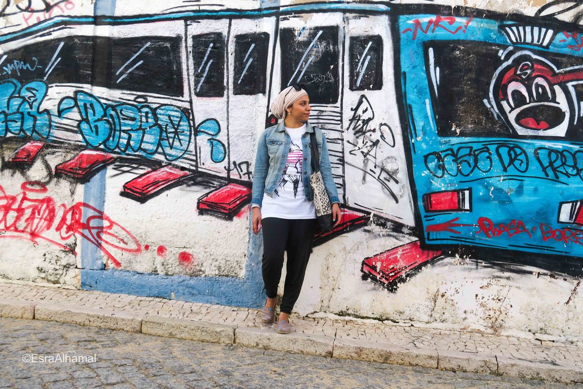 Muslim girl in Lagos, Portugal