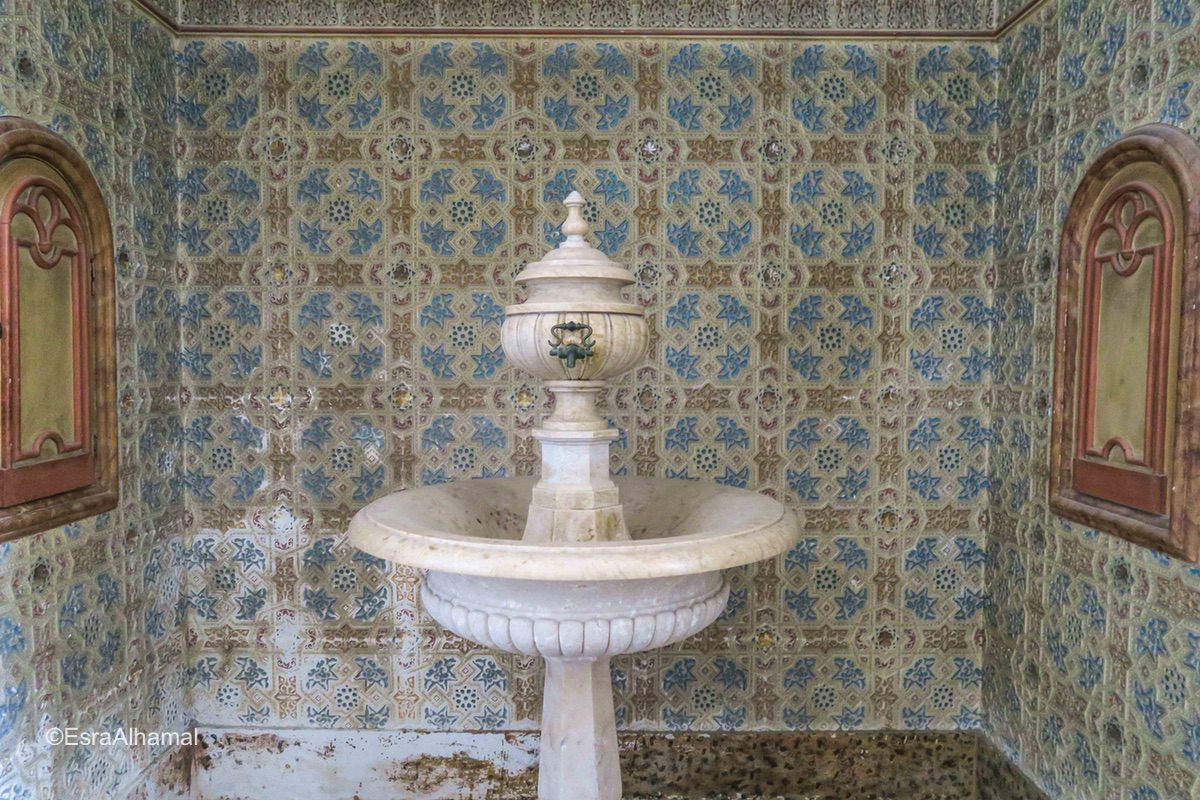 Geometric tiles inside the church, Lagos, Portugal