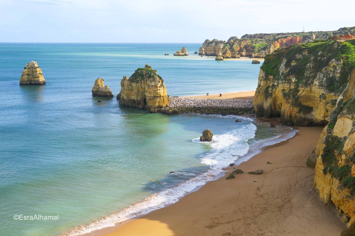 Cliffs and rock formations in Algarve 