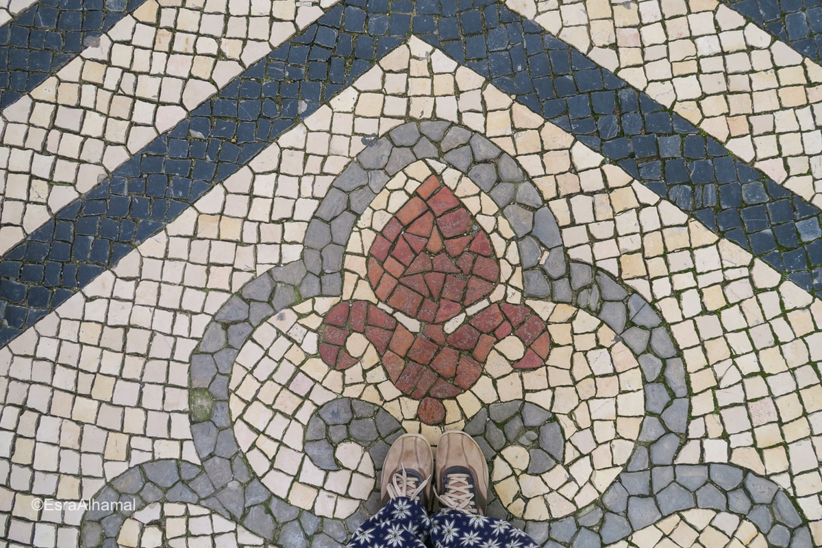 Stone floor in Faro, Algarve