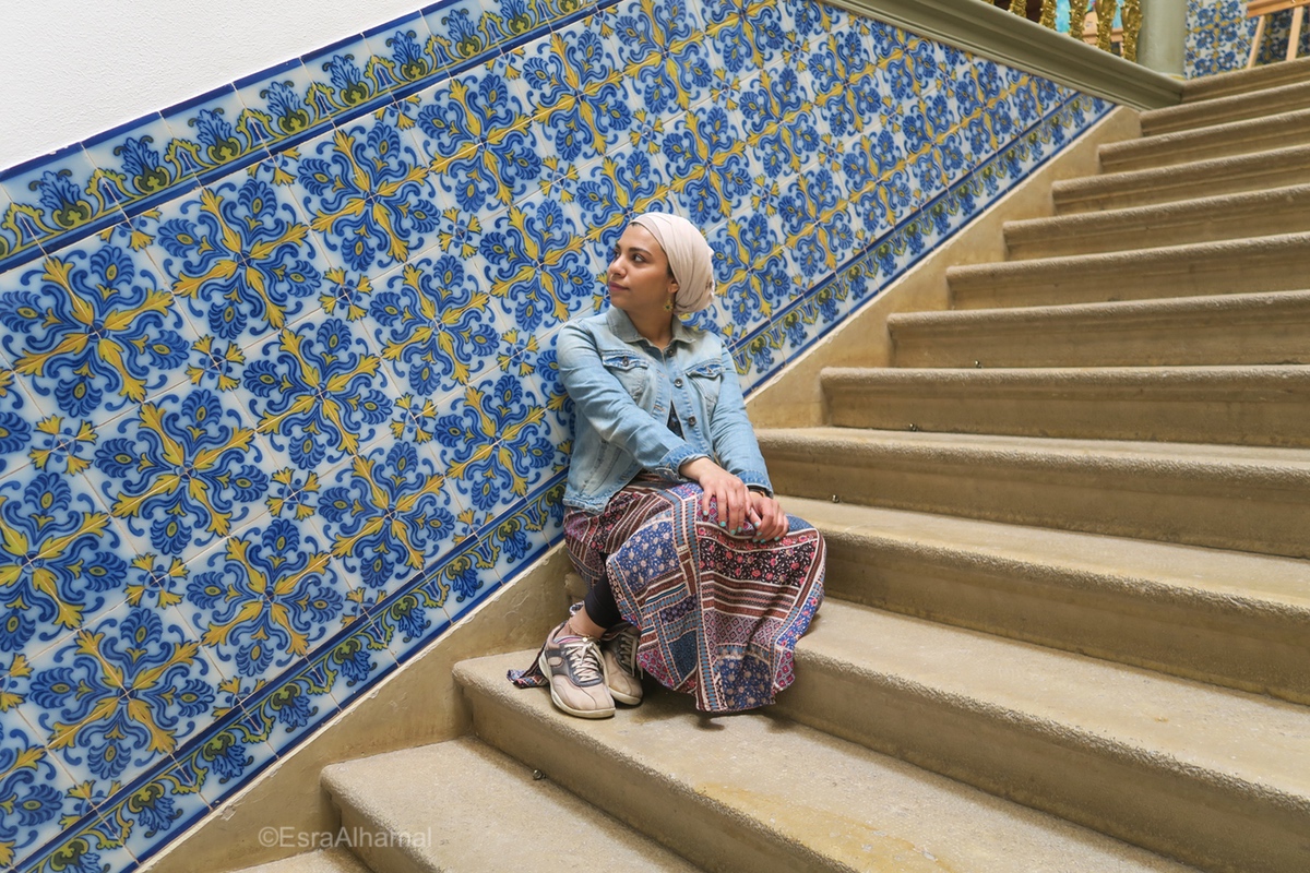 Blue Tiles of Portugal in Silves Town Hall, Algarve