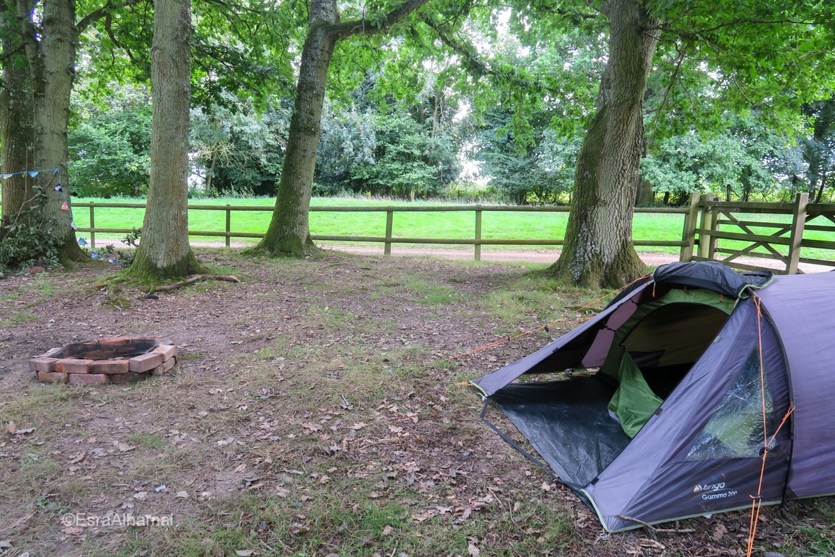 Putting the tent up