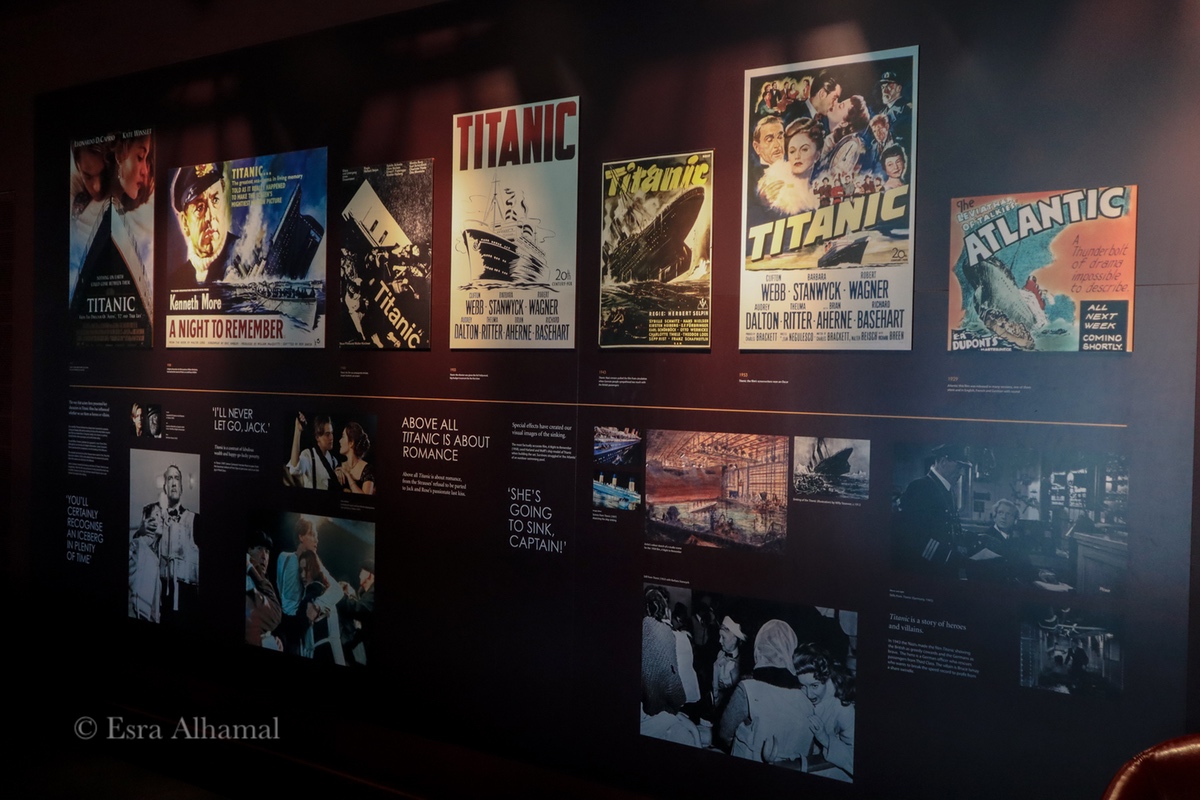 Posters about the movies made about the Titanic 