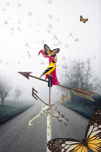 The whispering air … · Digital Collage